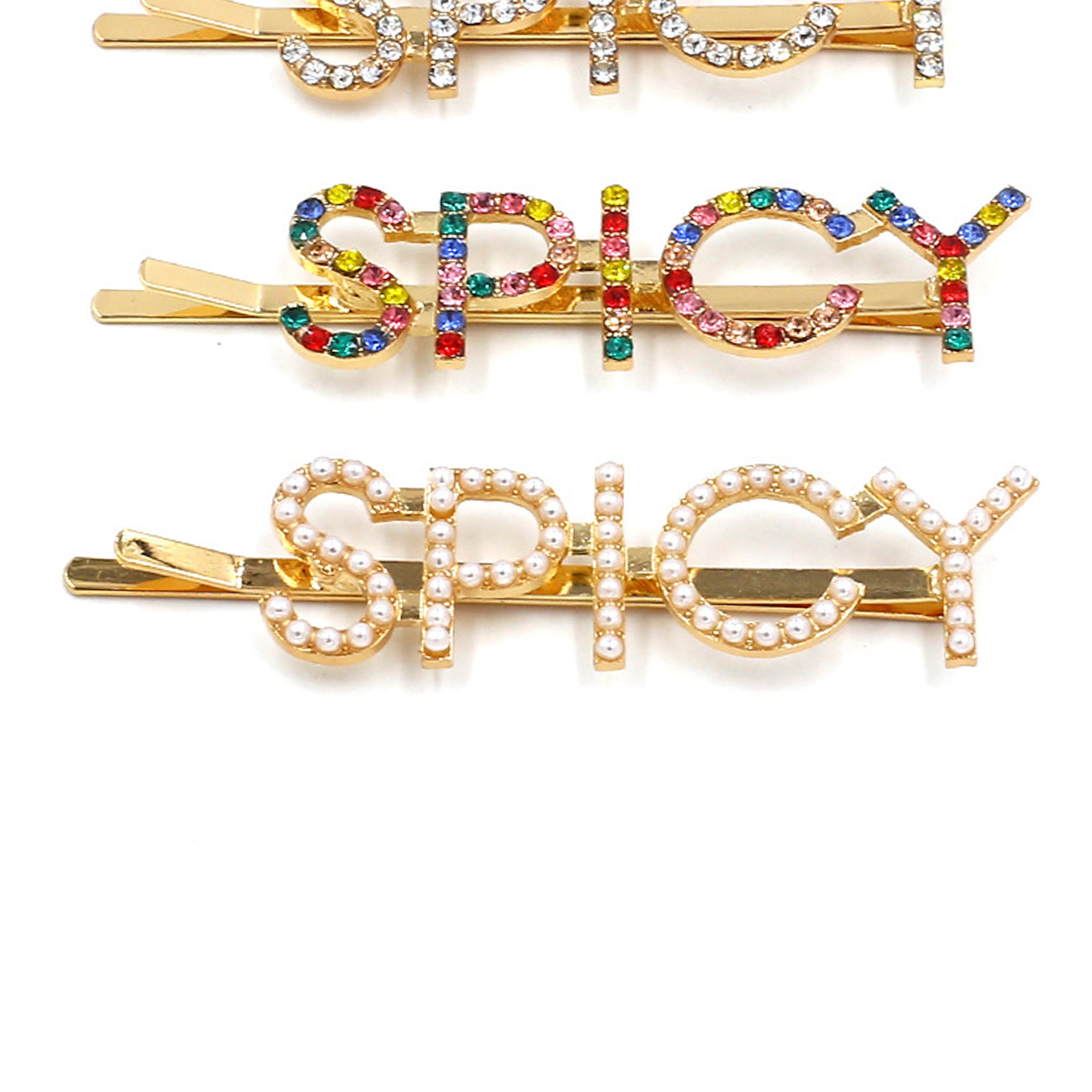 SPICY Rhinestone Hair Clip Set L3256