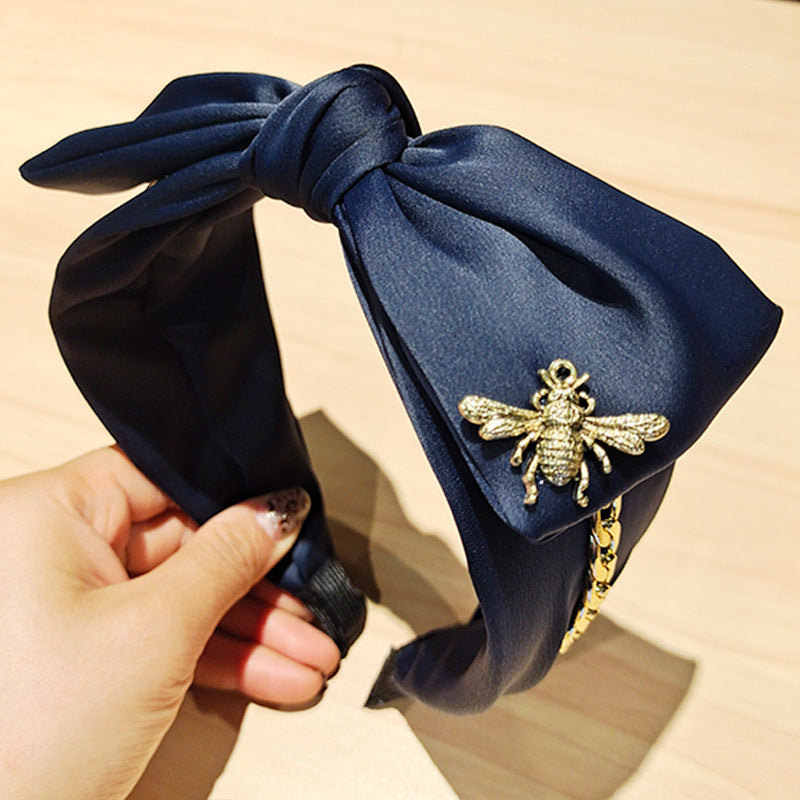 Bee Bow Fabric Headband L3275