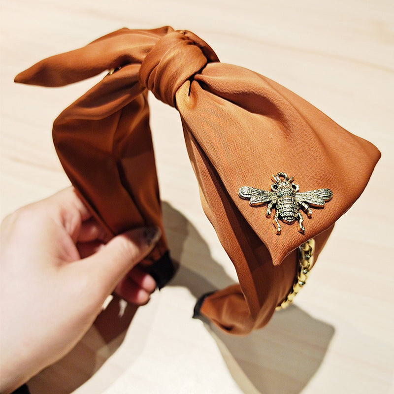 Bee Bow Fabric Headband L3275