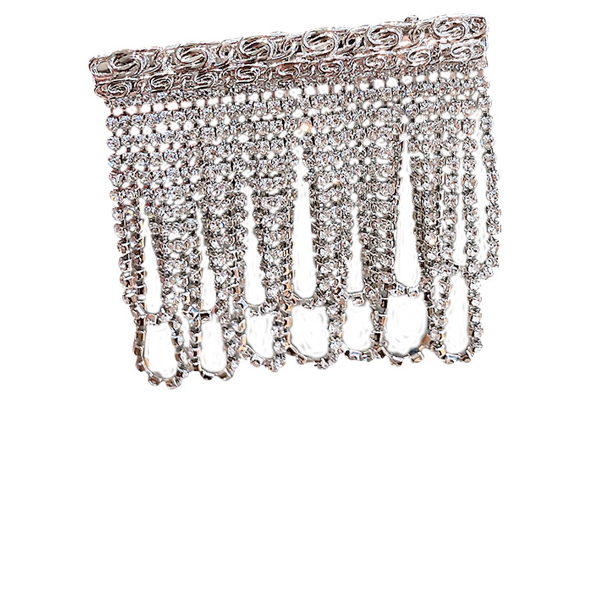 Rhinestone Tassel Hair Clip L3443