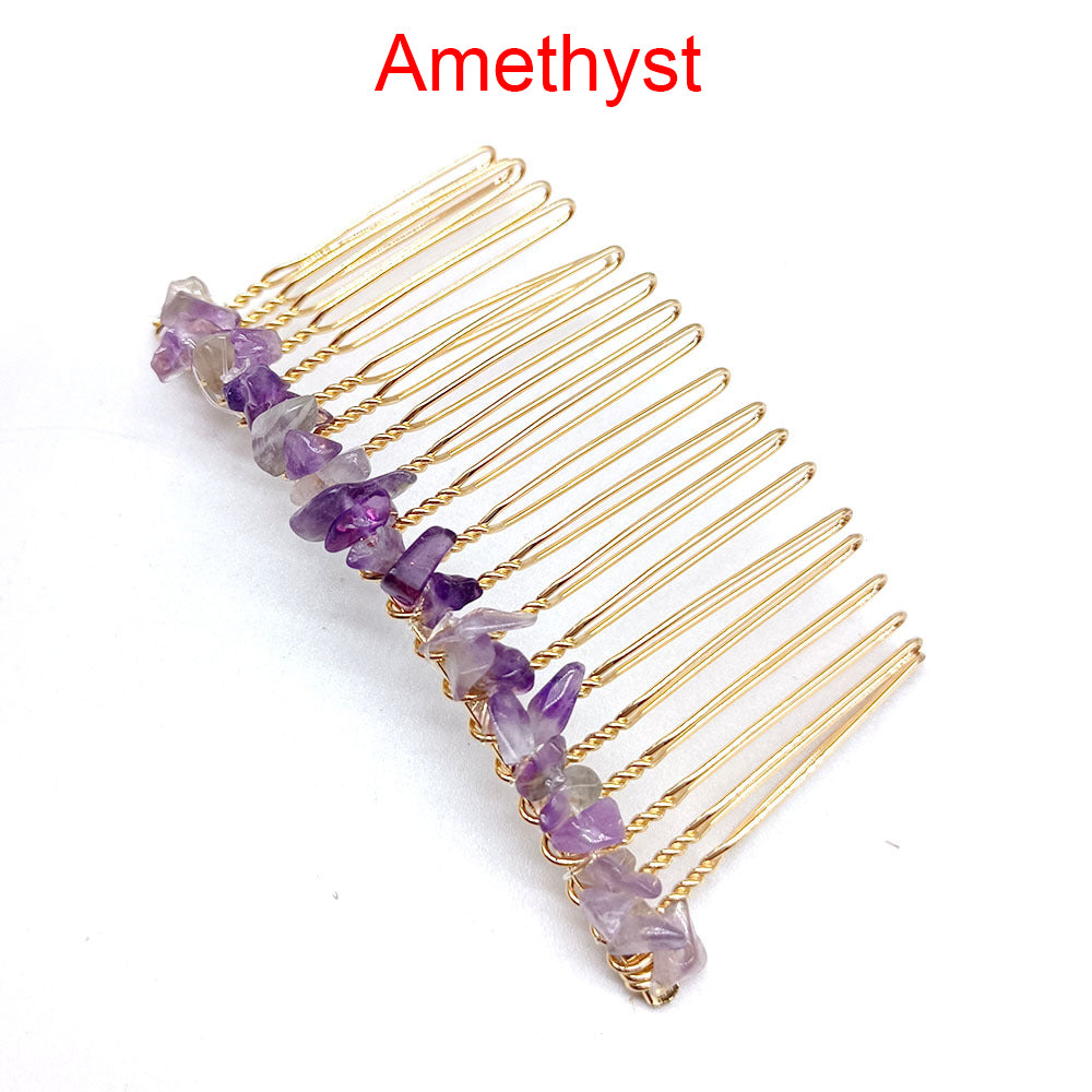 Irregular Natural Stone Hair Comb L3446