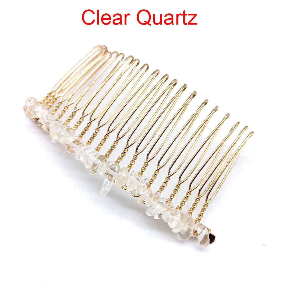 Irregular Natural Stone Hair Comb L3446