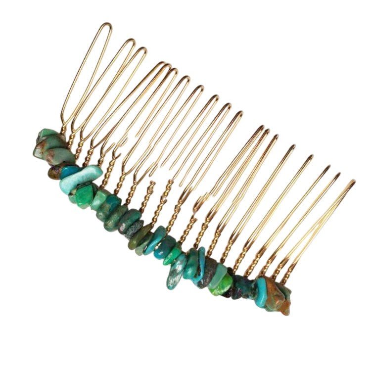 Irregular Natural Stone Hair Comb L3446