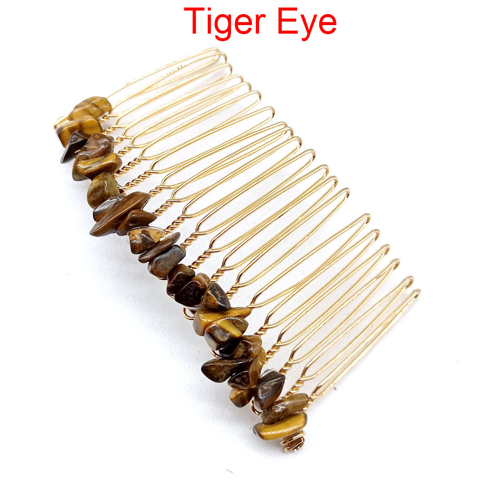 Irregular Natural Stone Hair Comb L3446