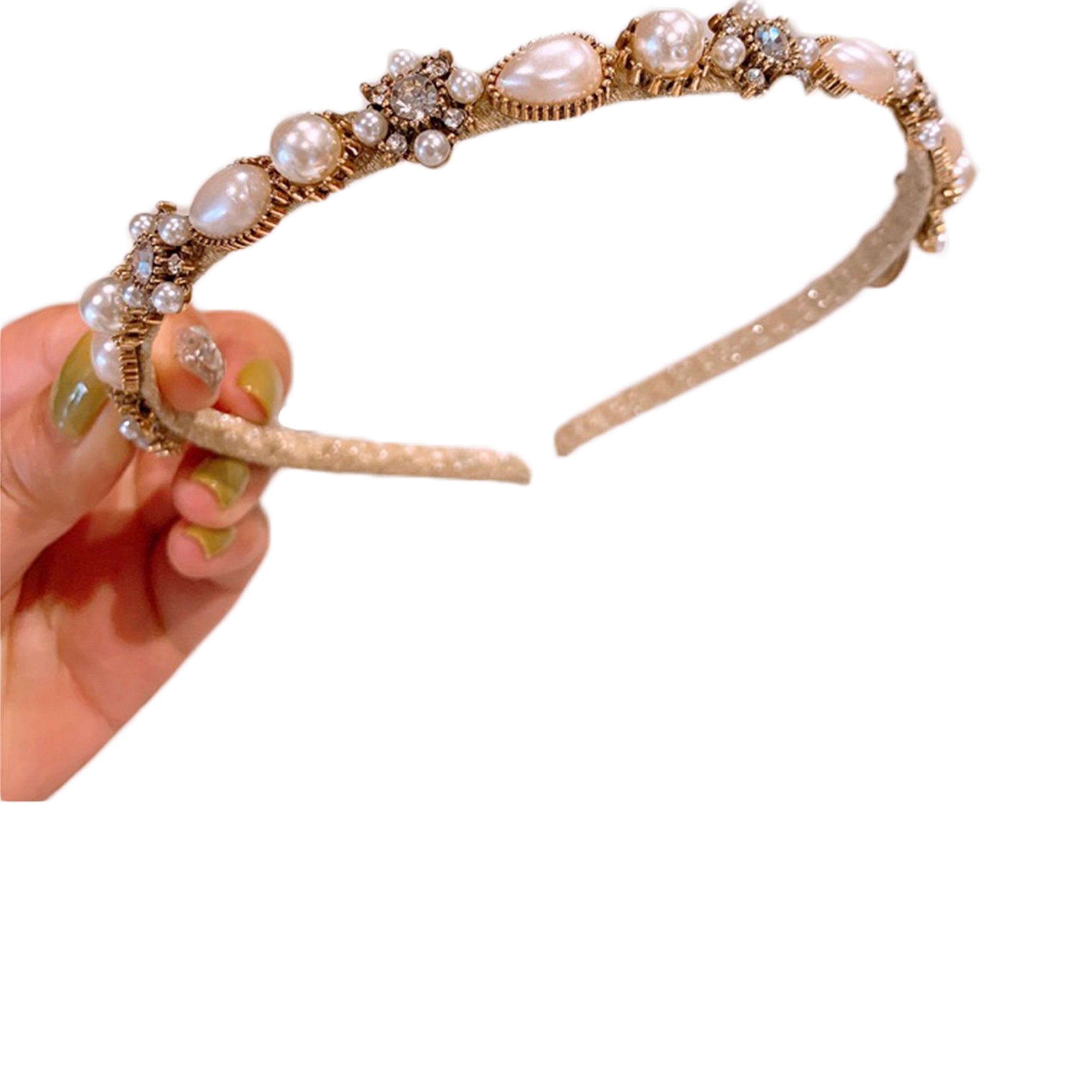 Pearl Rhinestone Headband L3463
