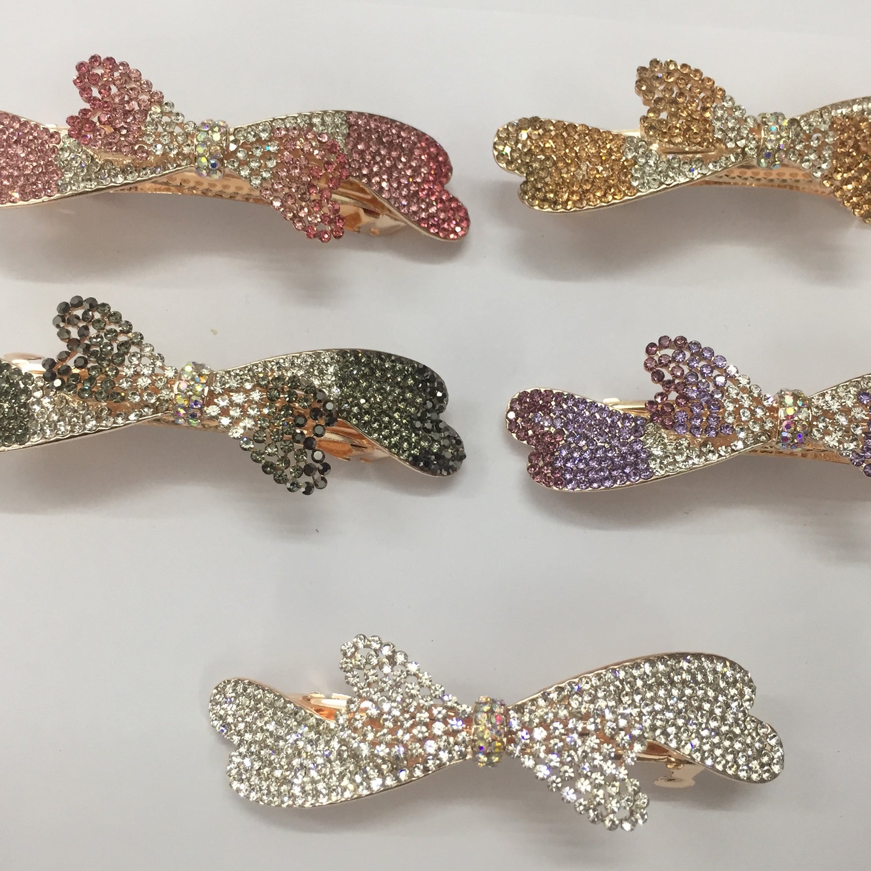 Pinza para el pelo con lazo de diamantes de imitación L3496