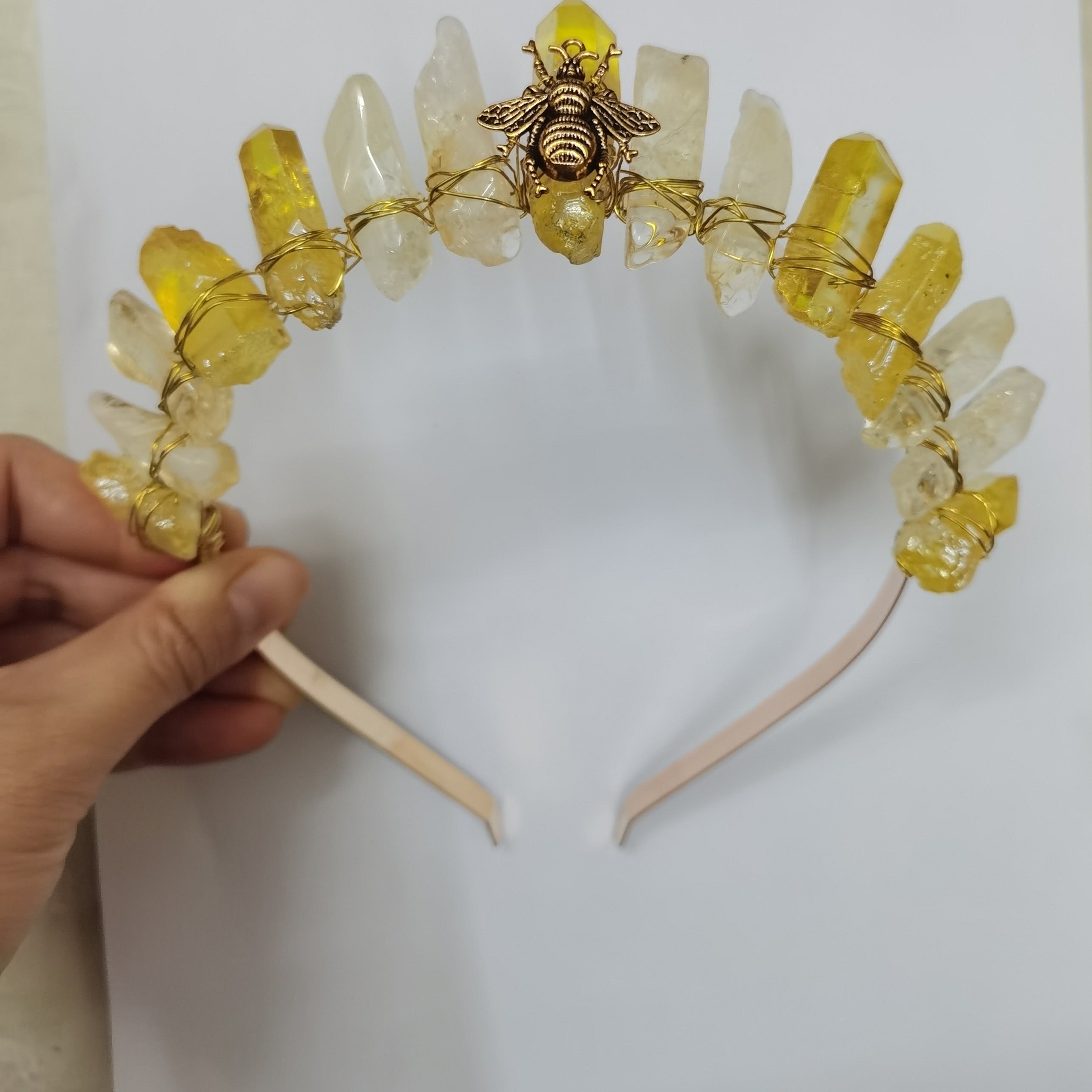 Bee Yellow Quartz Headband L3665