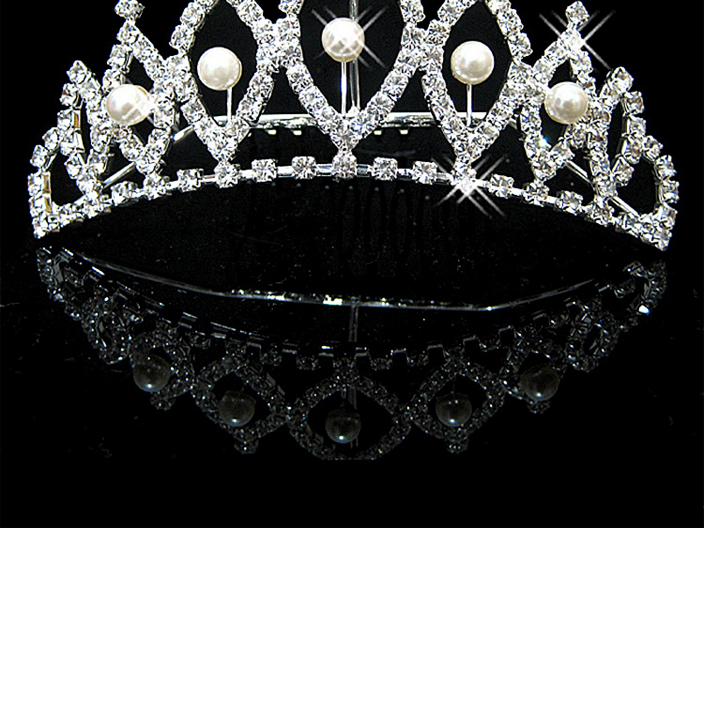 Crown Rhinestone Hair Comb L3711