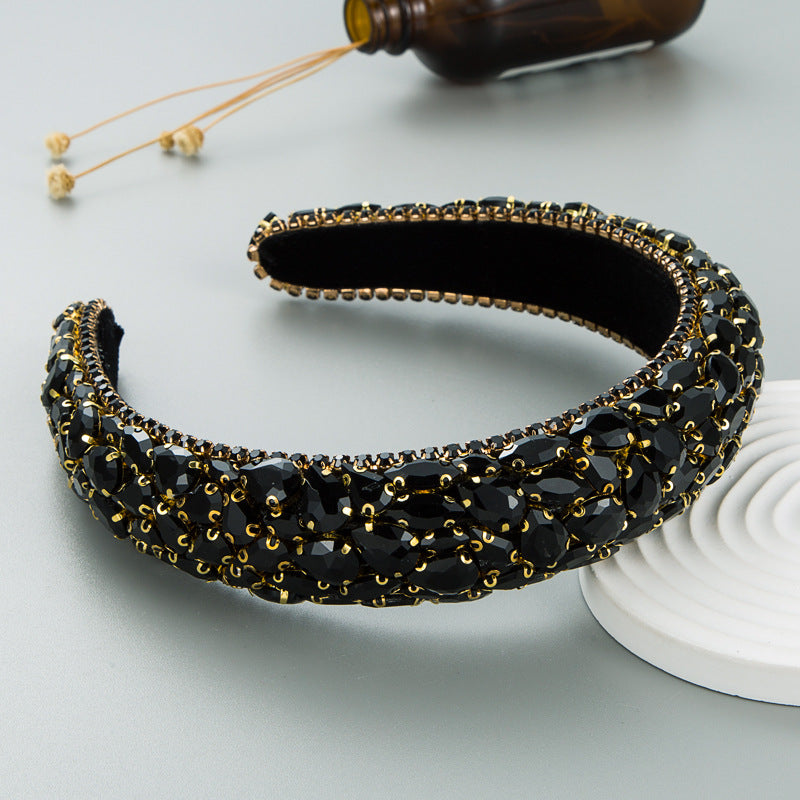 Baroque Glass Drill Headband L3807