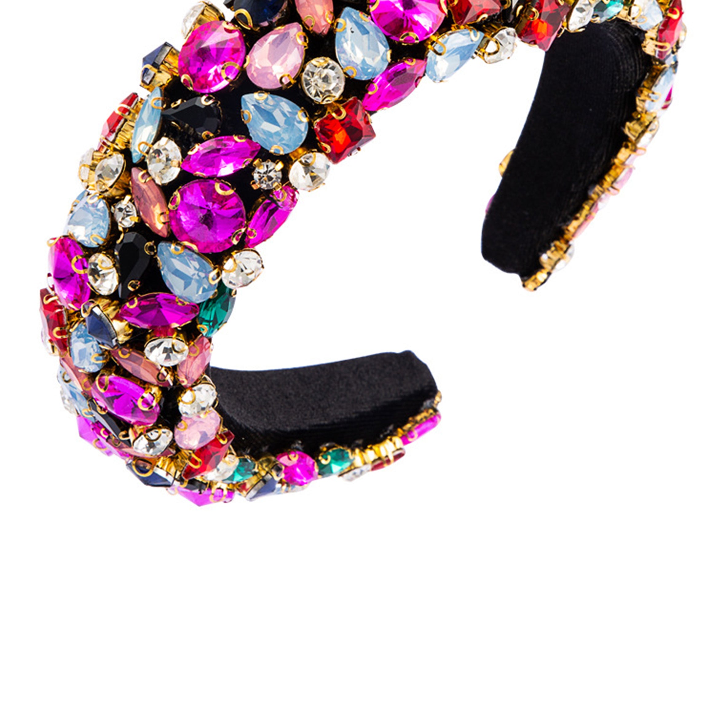 Baroque Glass Drill Sponge Headband L3862