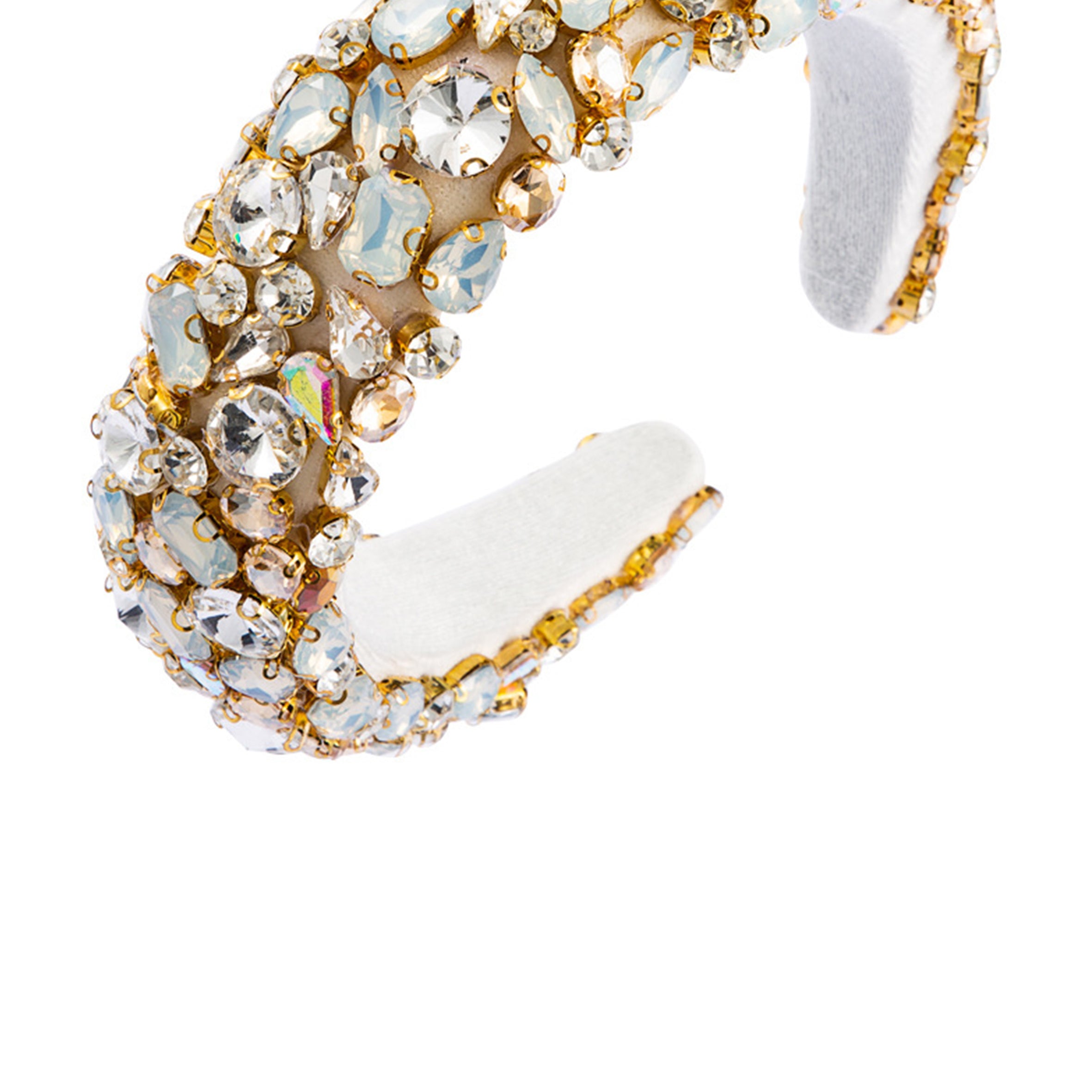 Baroque Glass Drill Sponge Headband L3862