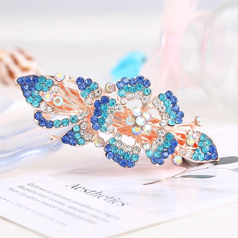 Floral Rhinestone Hair Clip L3922