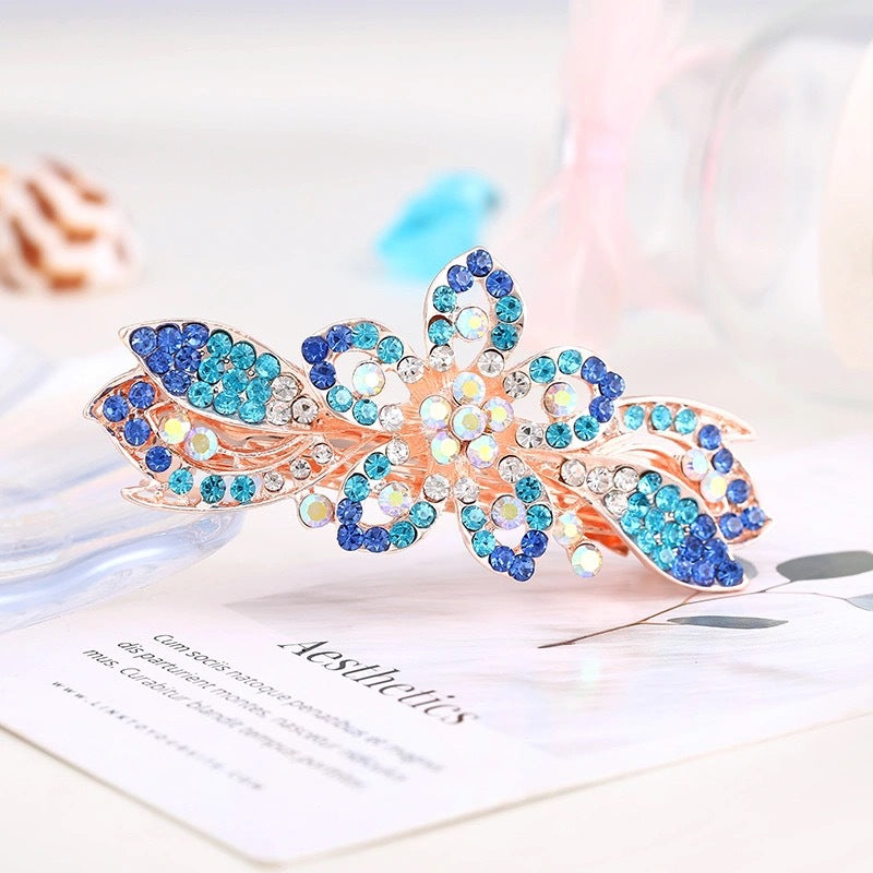 Floral Rhinestone Hair Clip L3924