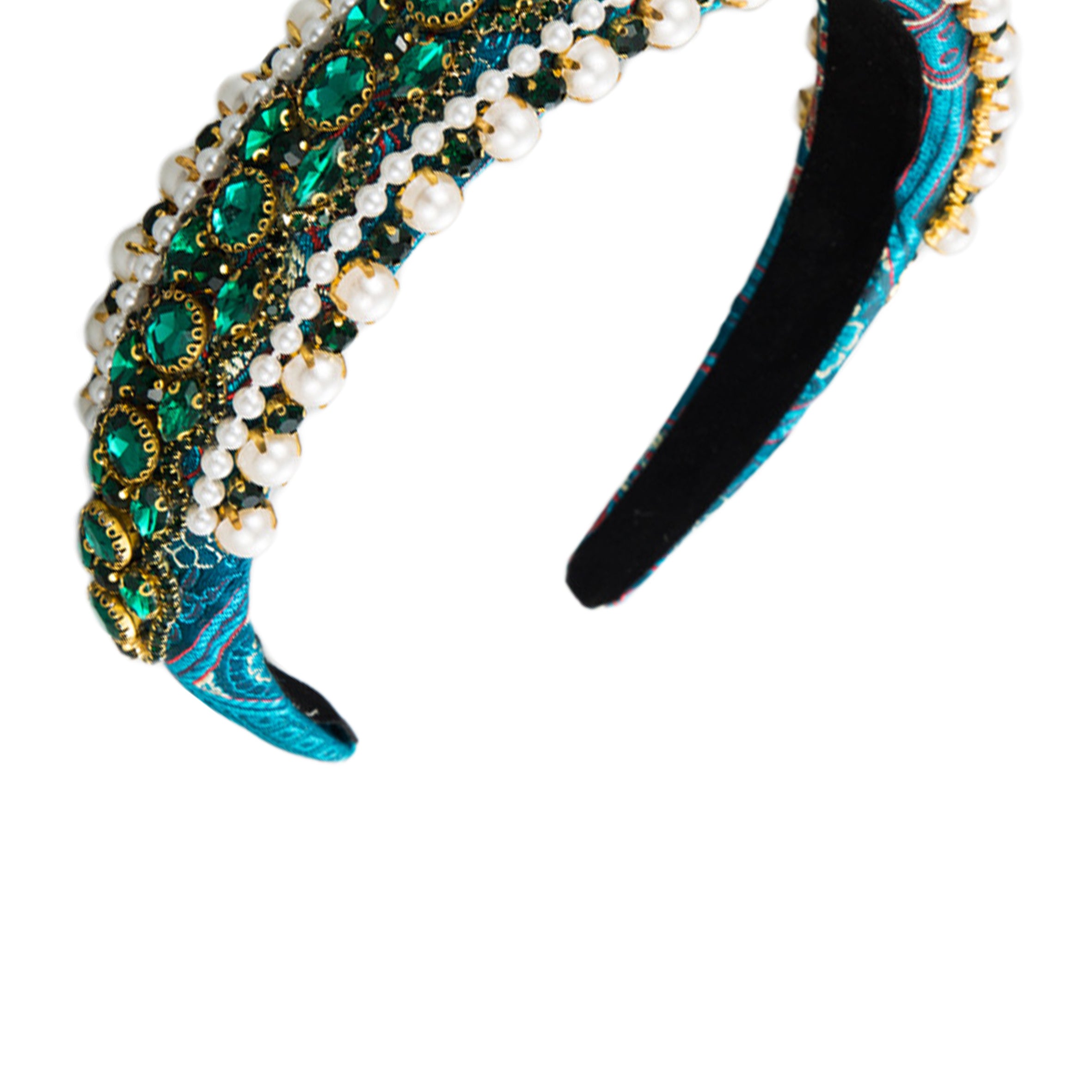 Pearl Glass Drill Headband L3952