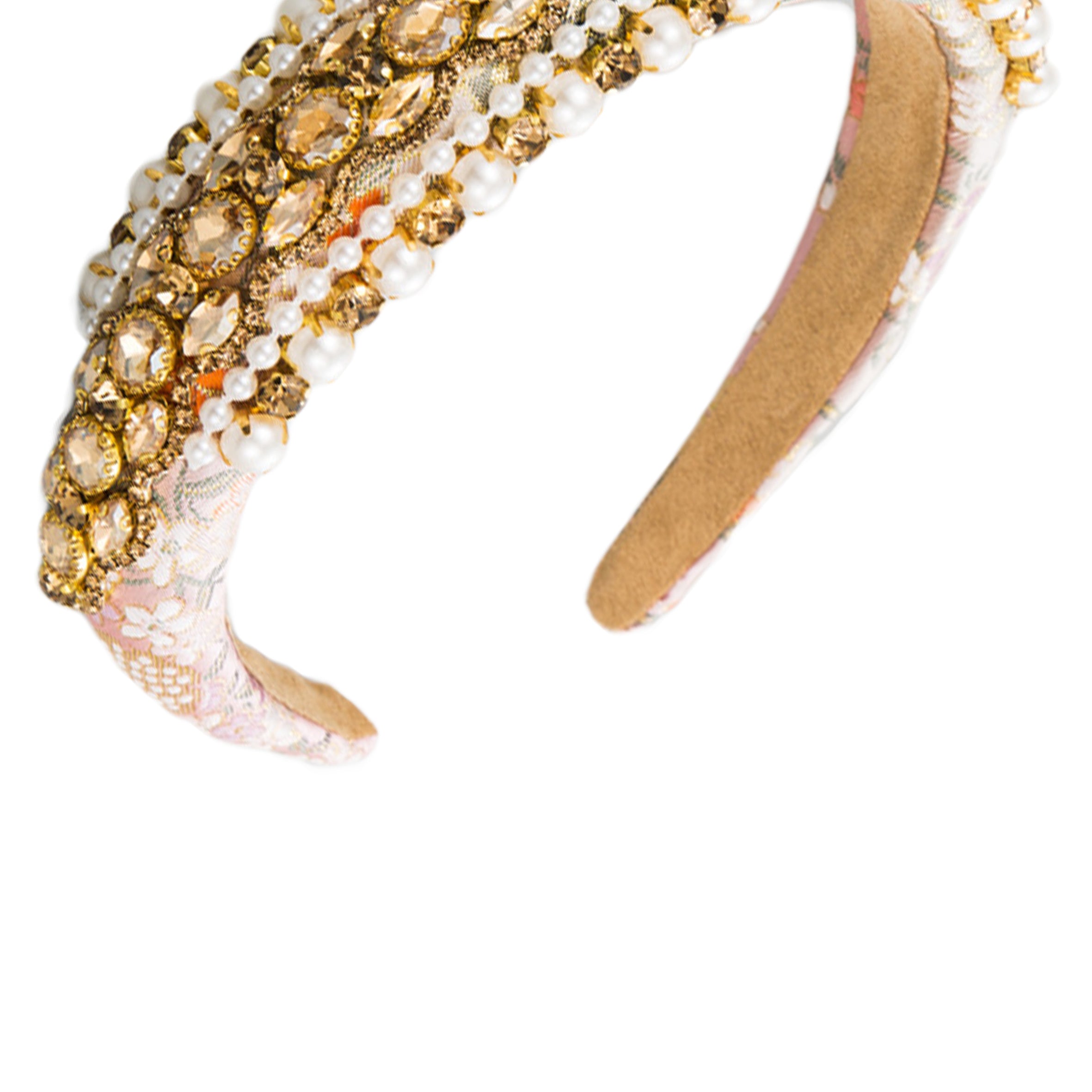 Pearl Glass Drill Headband L3952