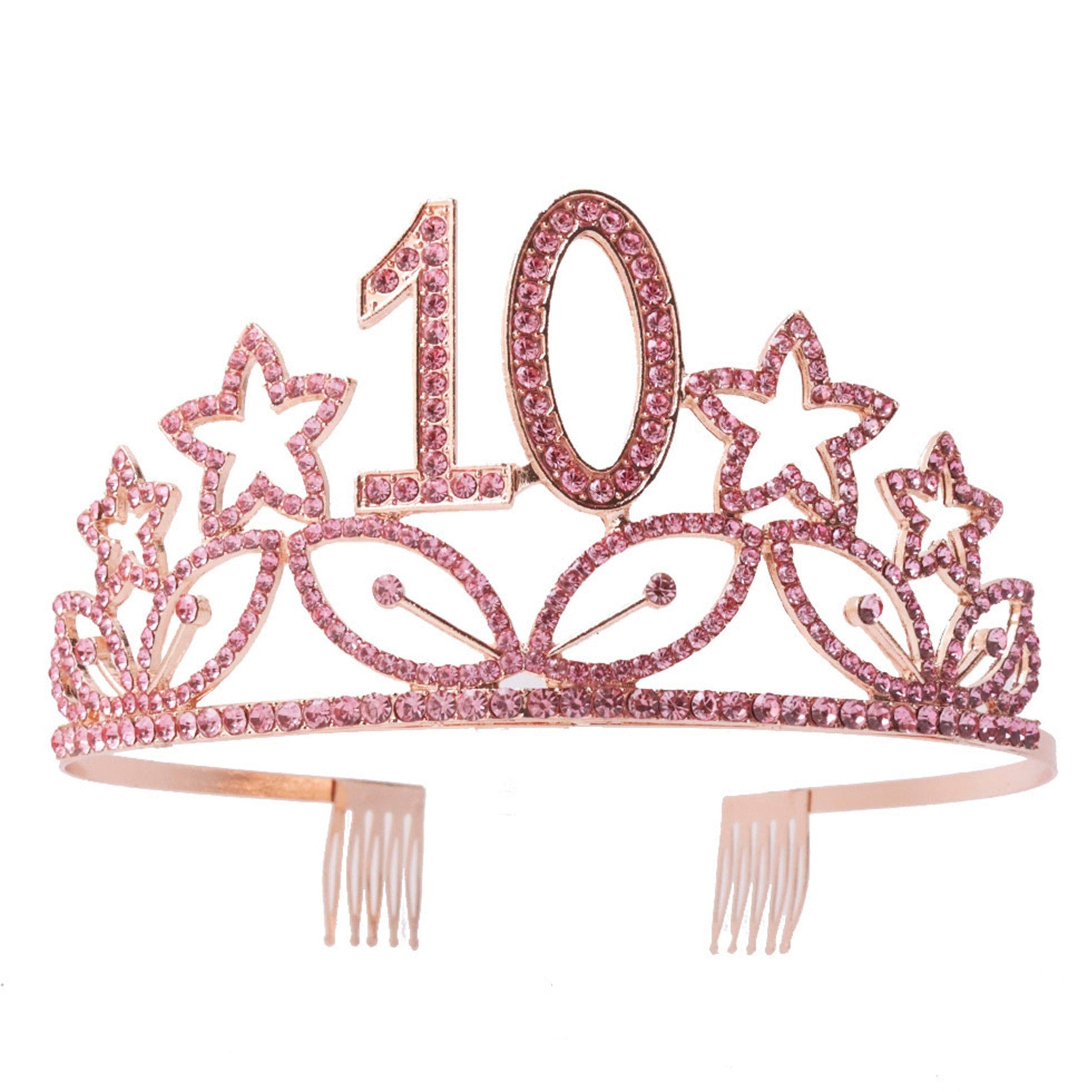 Birthday Star Rhinestone Crown Headband L3959