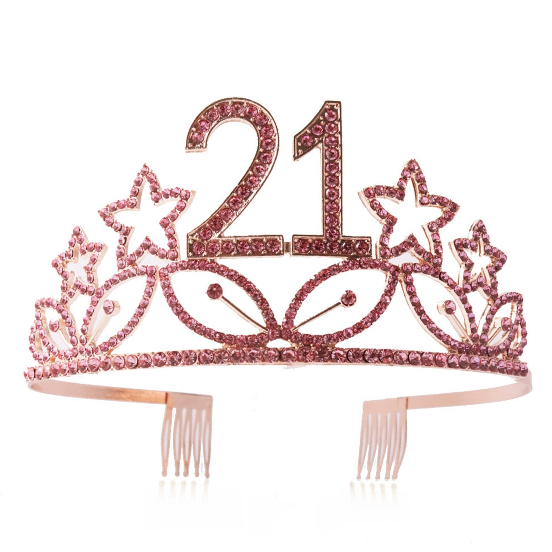 Birthday Star Rhinestone Crown Headband L3959