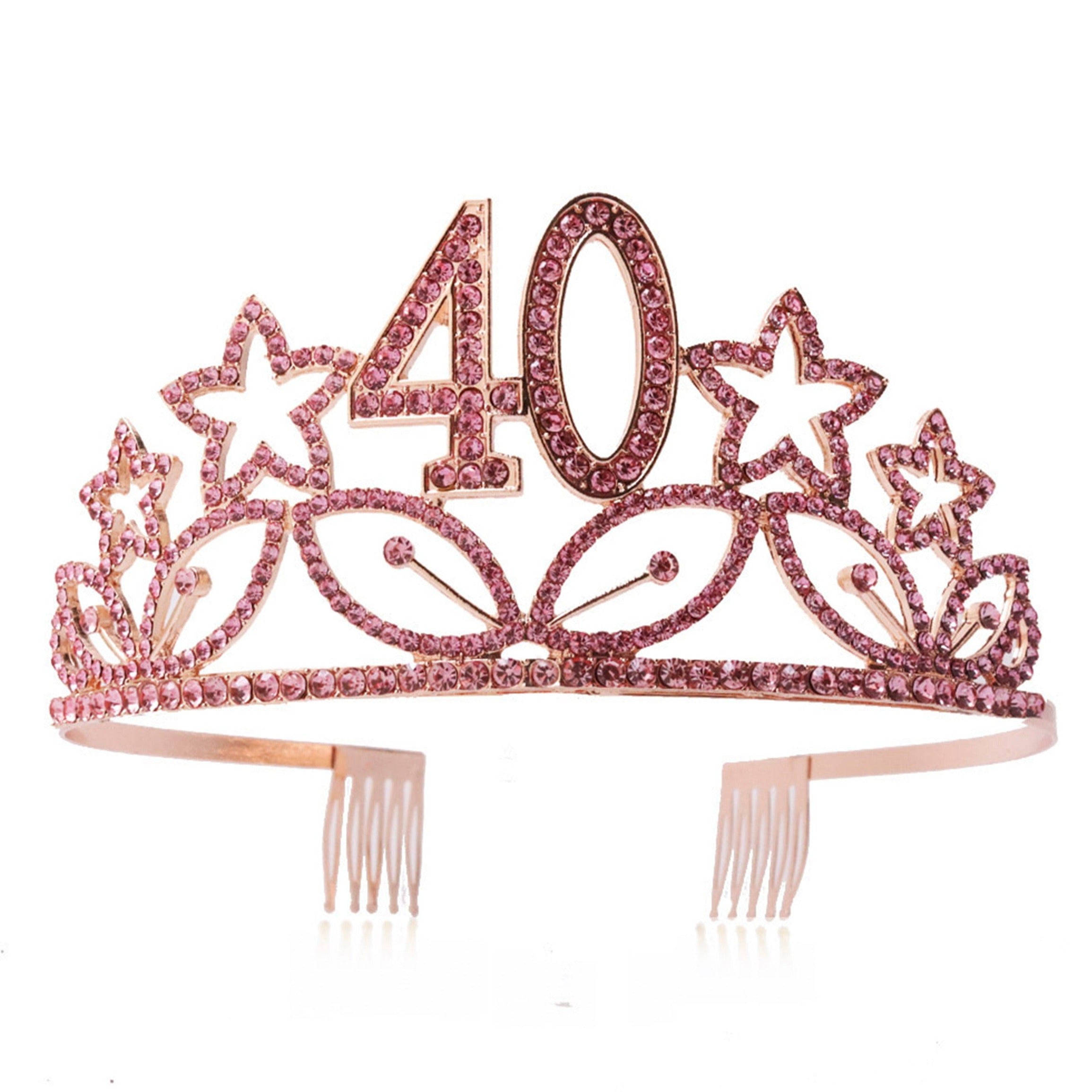 Birthday Star Rhinestone Crown Headband L3959