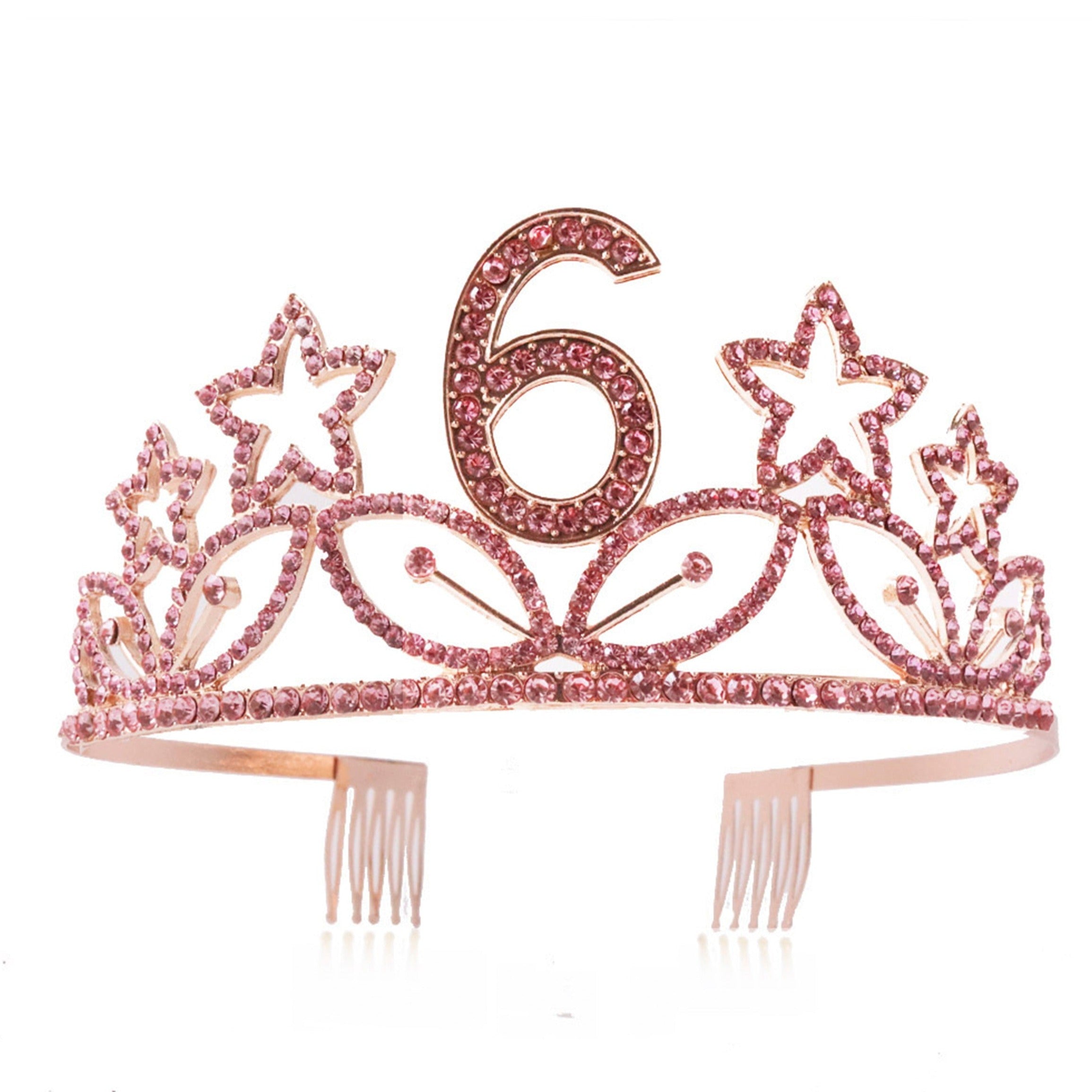 Birthday Star Rhinestone Crown Headband L3959