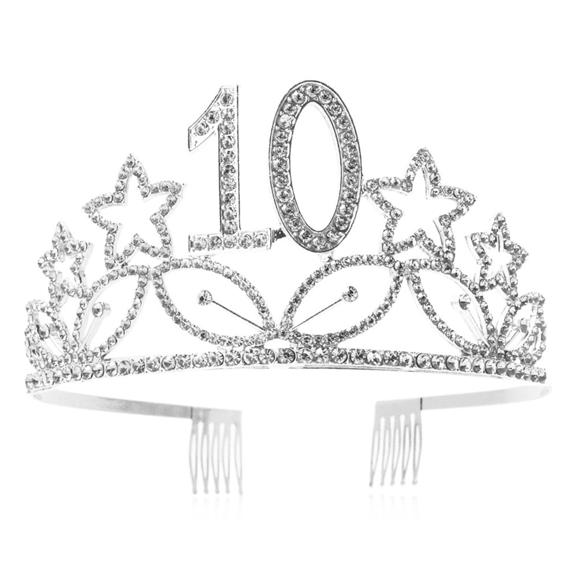 Birthday Star Rhinestone Crown Headband L3959