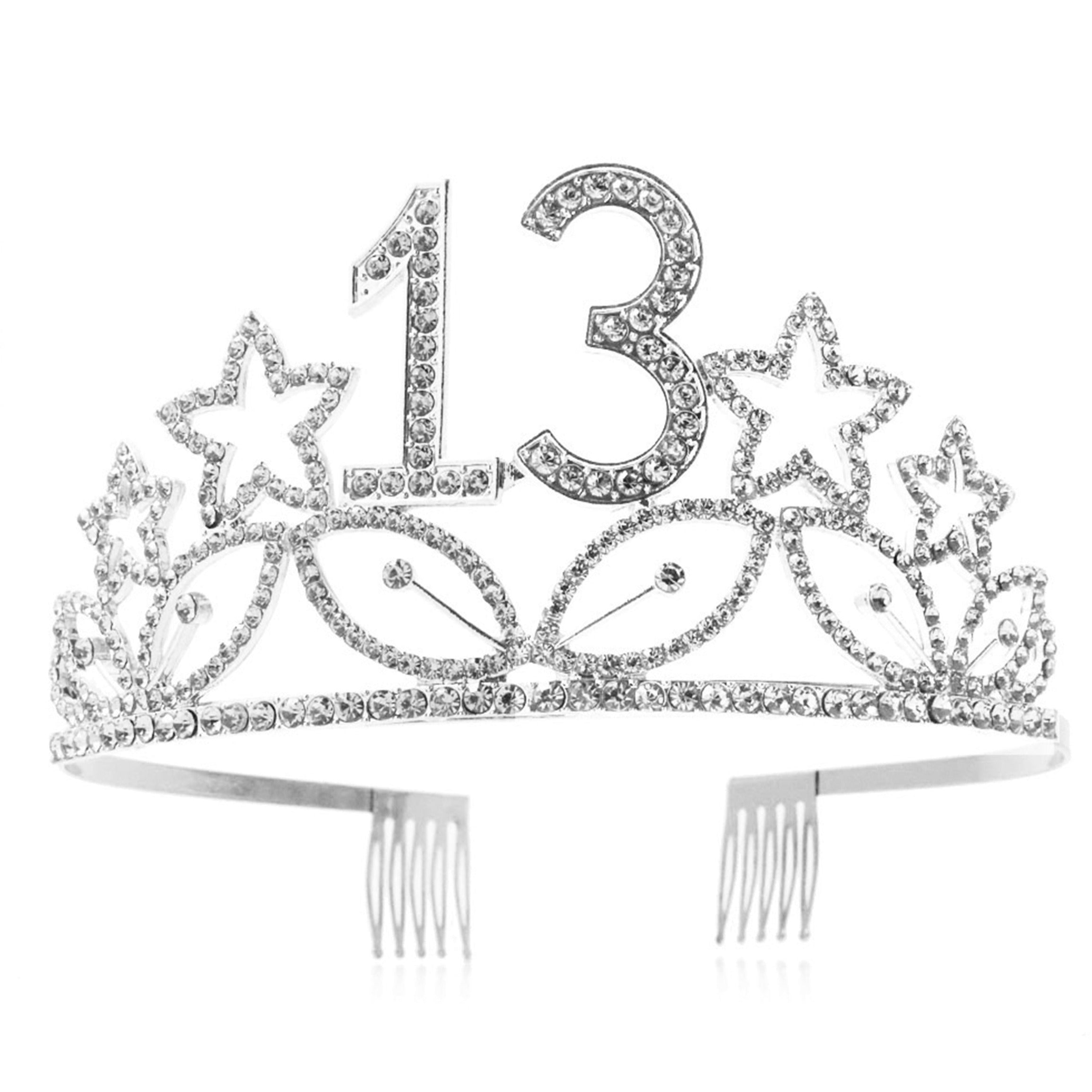 Birthday Star Rhinestone Crown Headband L3959