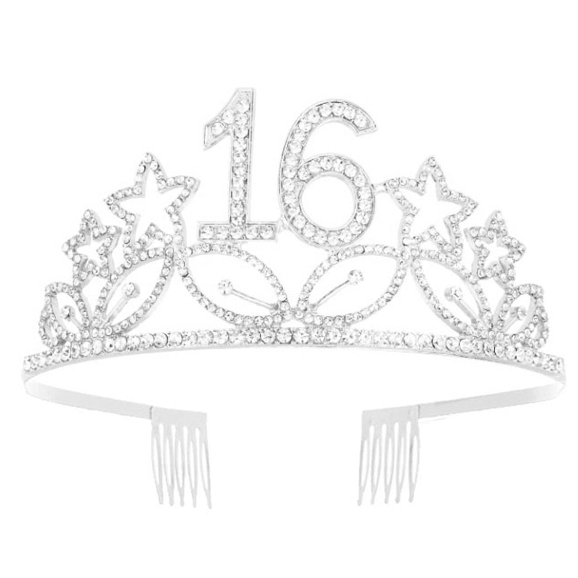 Birthday Star Rhinestone Crown Headband L3959