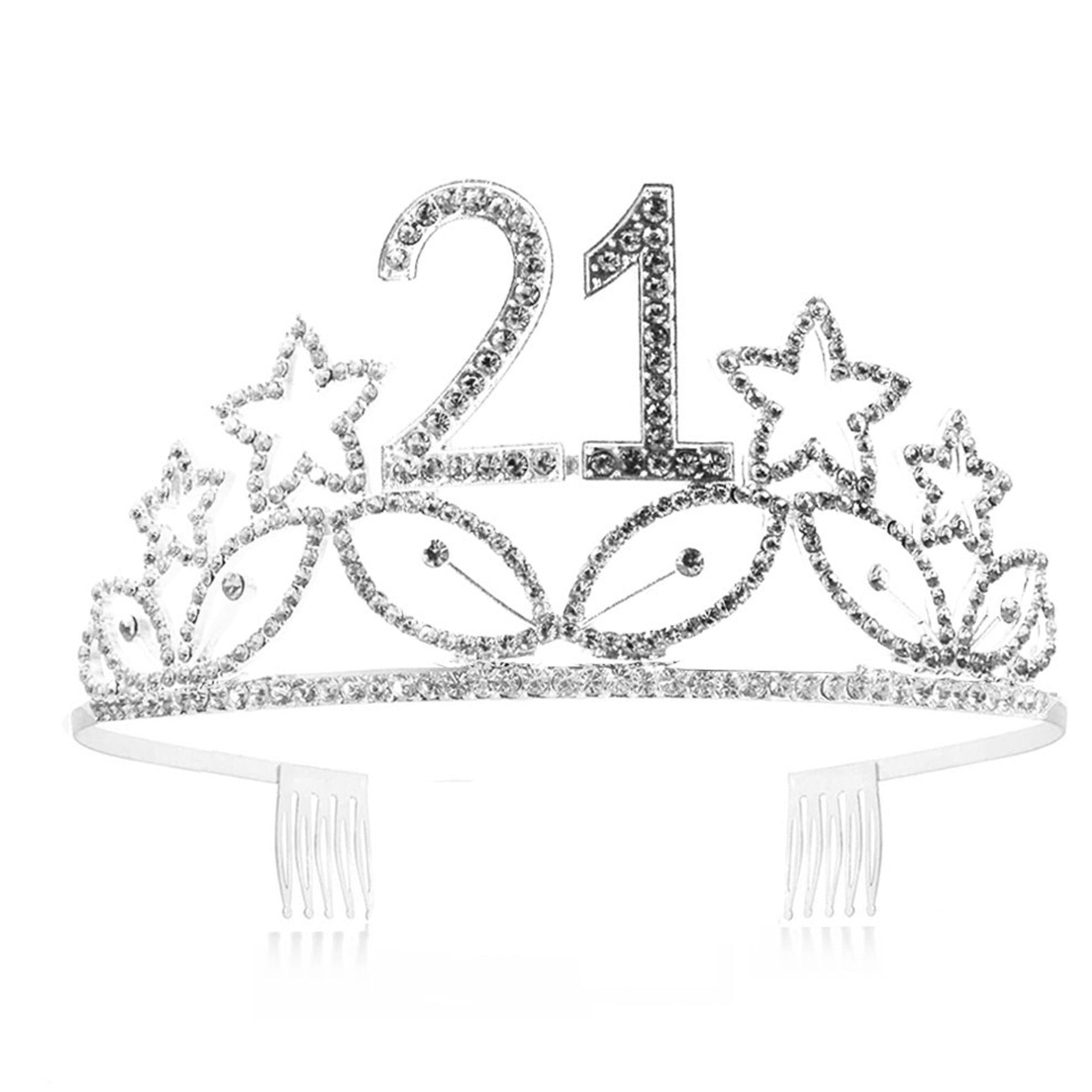 Birthday Star Rhinestone Crown Headband L3959