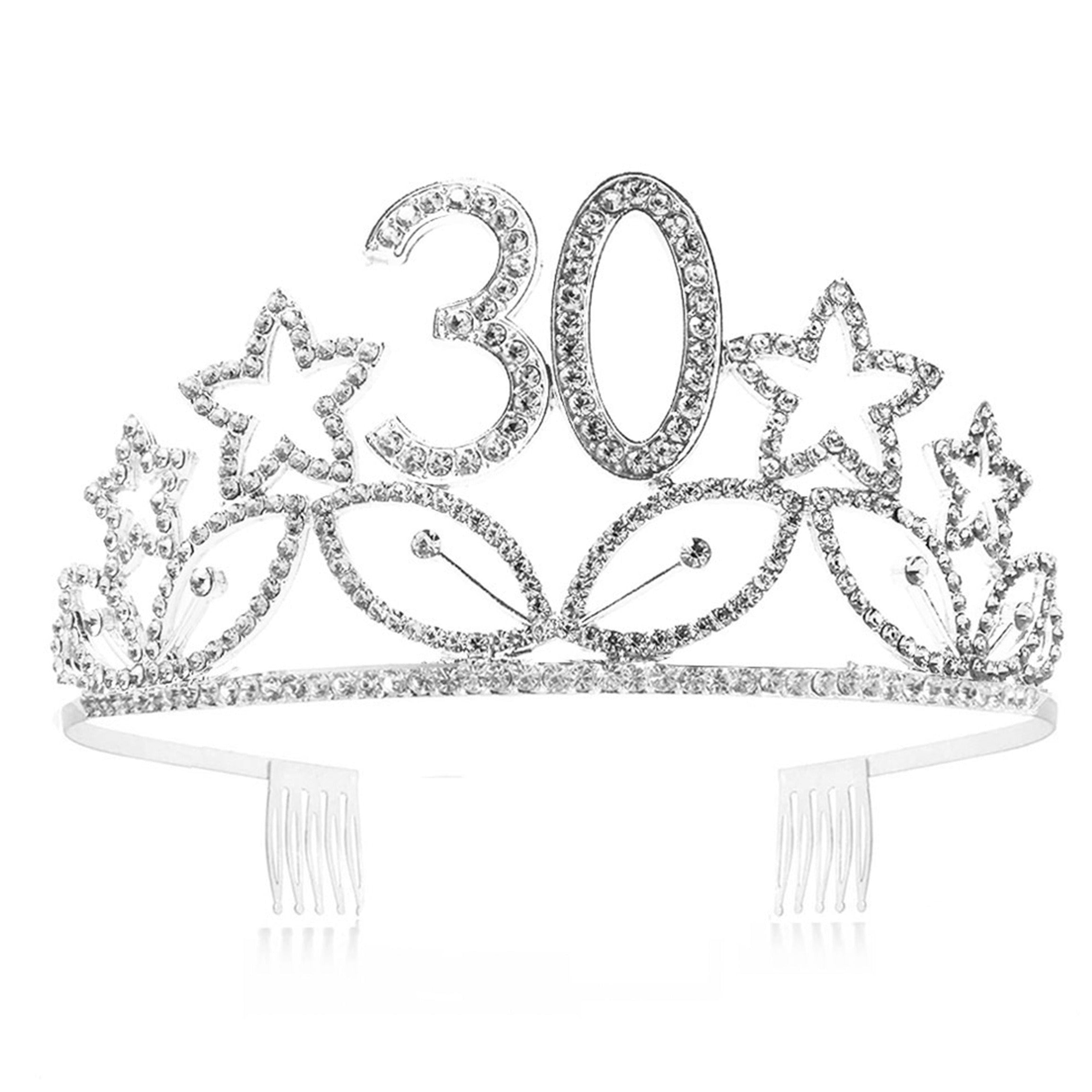 Birthday Star Rhinestone Crown Headband L3959