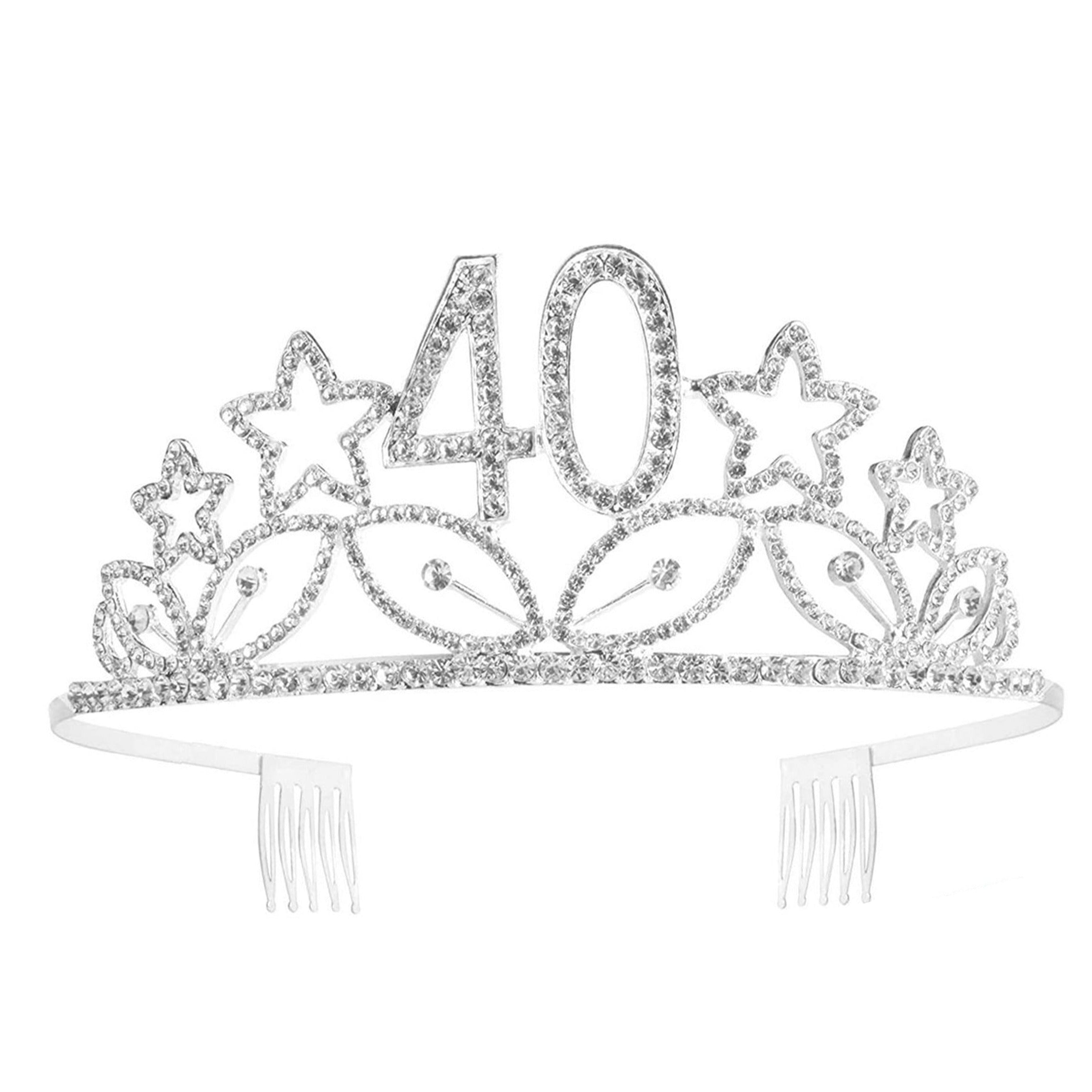 Birthday Star Rhinestone Crown Headband L3959