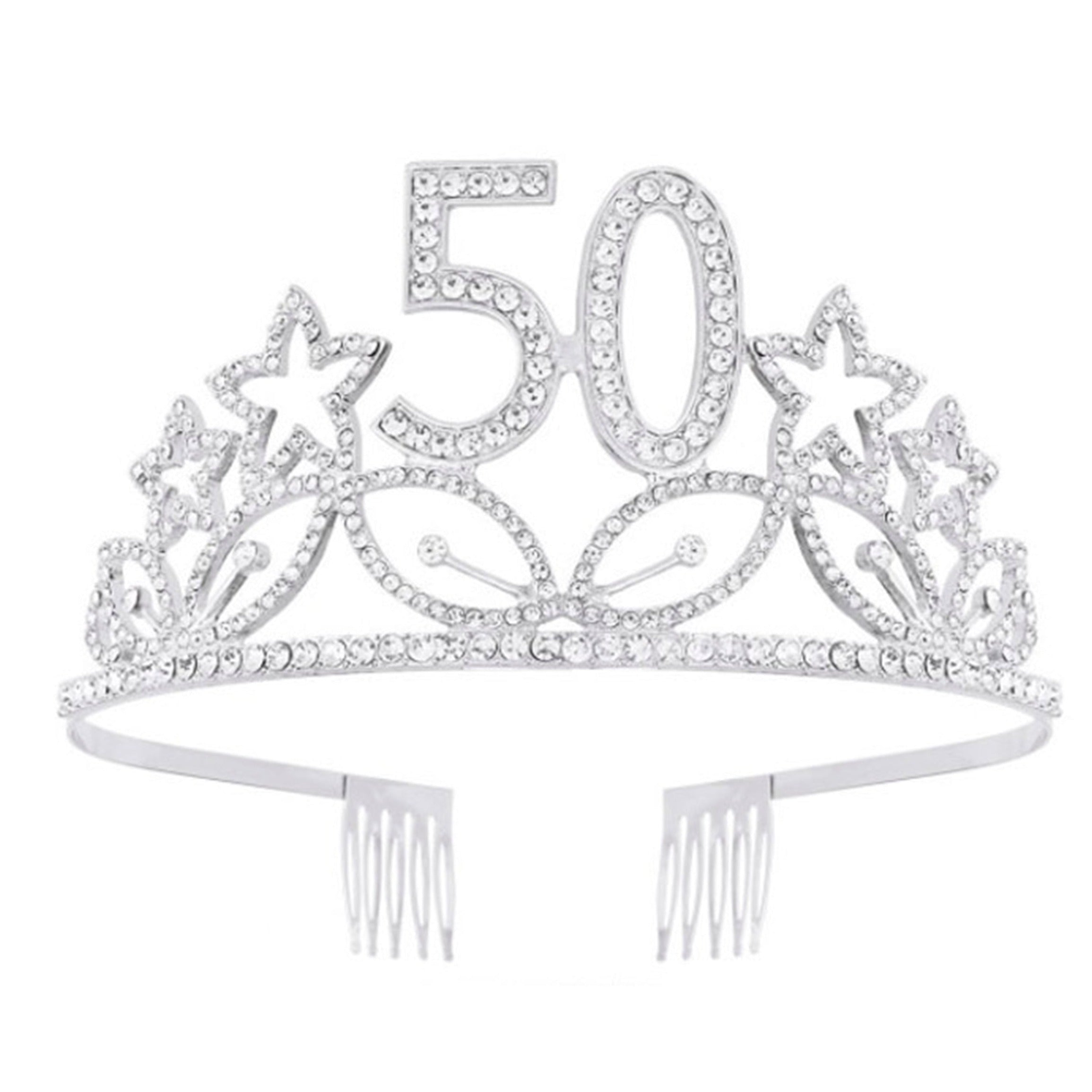 Birthday Star Rhinestone Crown Headband L3959