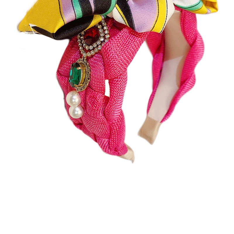 Baroque Rhinestone Bow Headband L3988