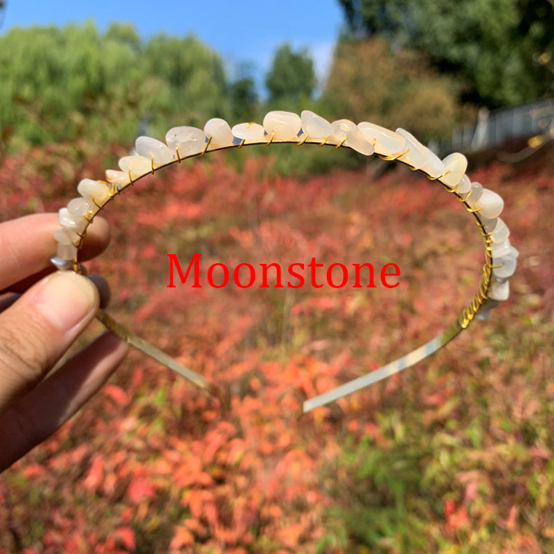 Irregular Natural Stone Headband L4161