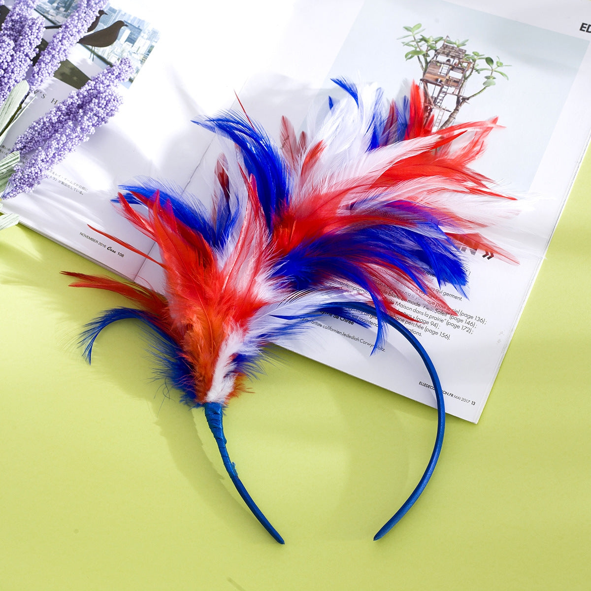 Multicolor Feather Headband L4184