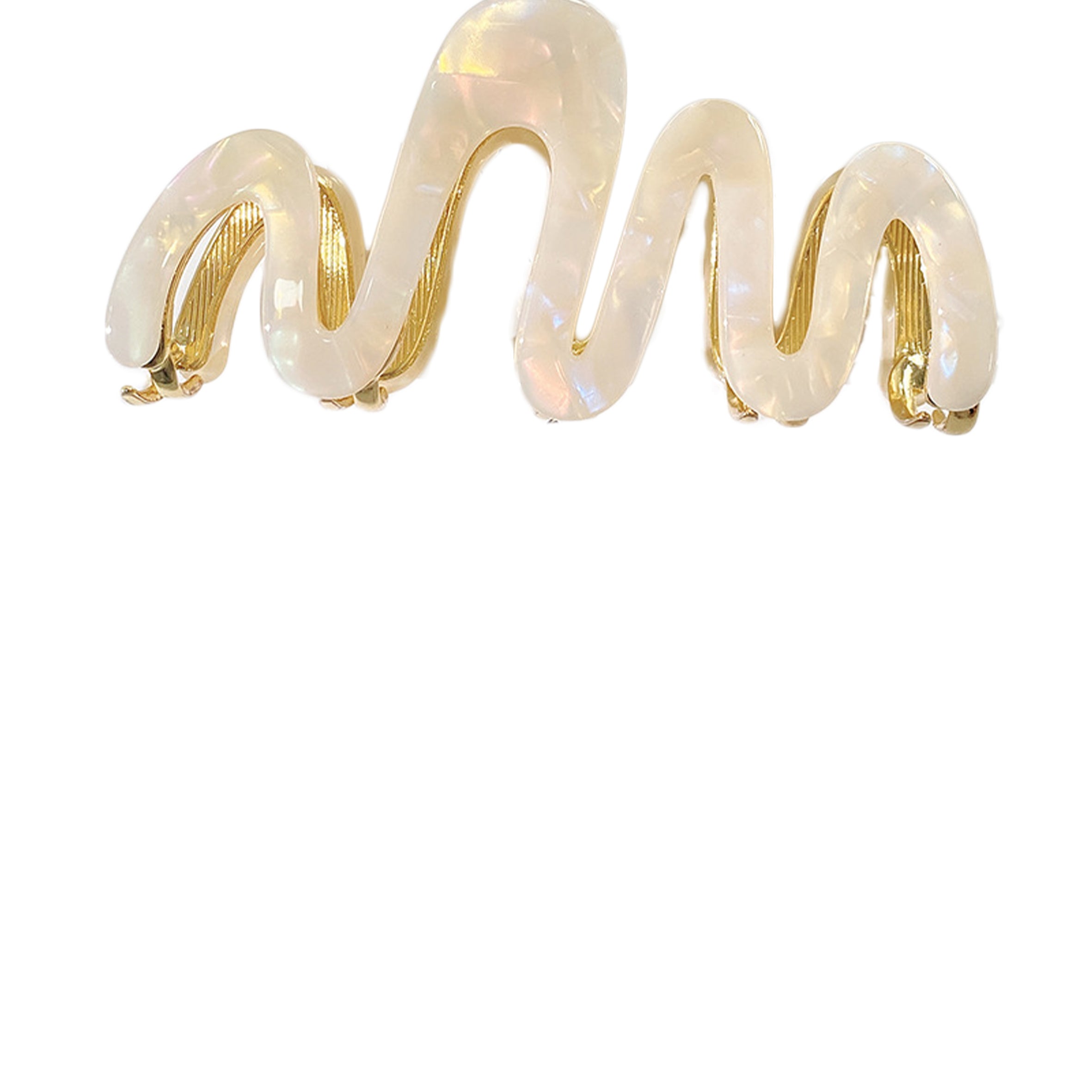 Pinza para el pelo de aleación acrílica con ondas L4407