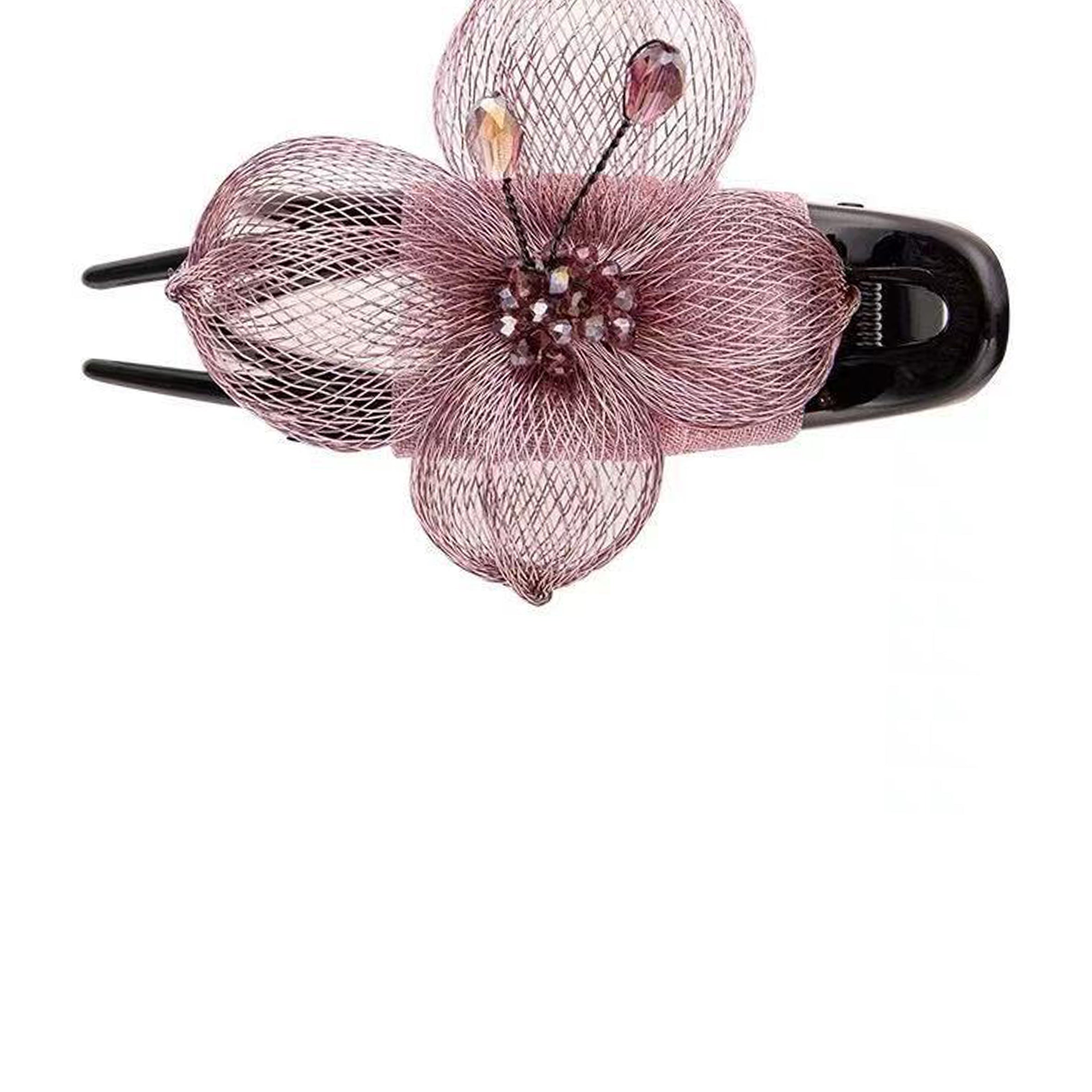 Pinza para el pelo acrílica con forma de flor L4475