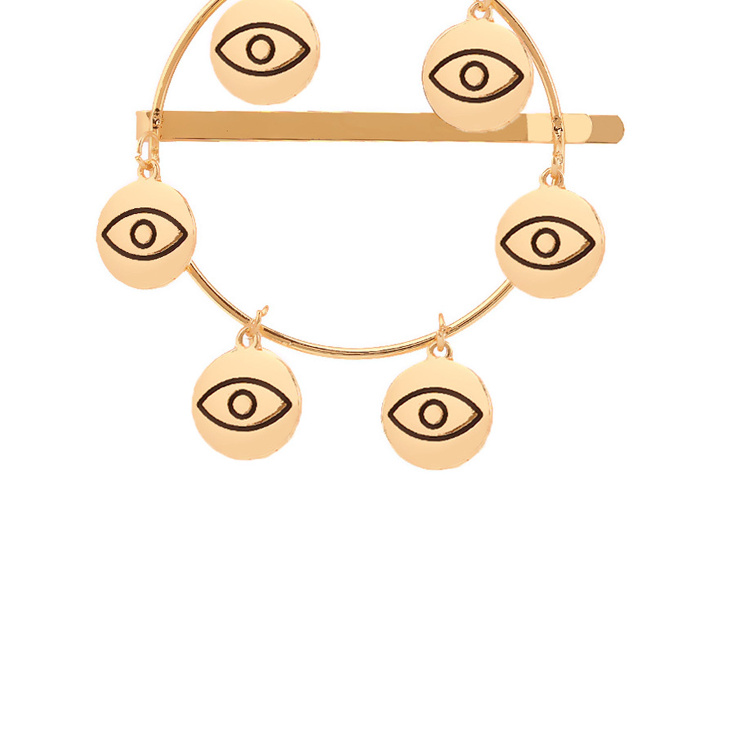 Pinza para el pelo de aleación con forma de ojo malvado L4484