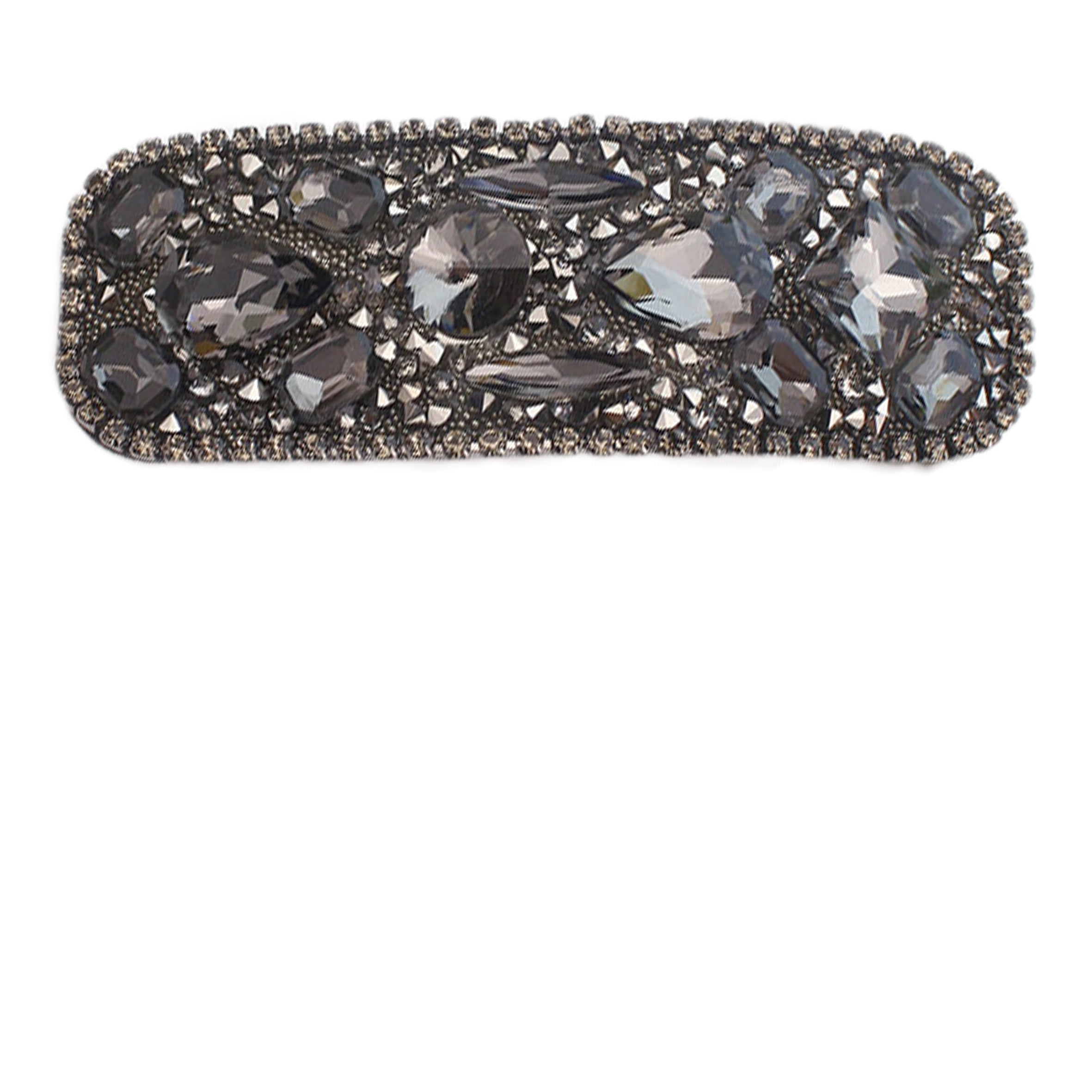 Pinza para el pelo rectangular con diamantes de imitación L4488