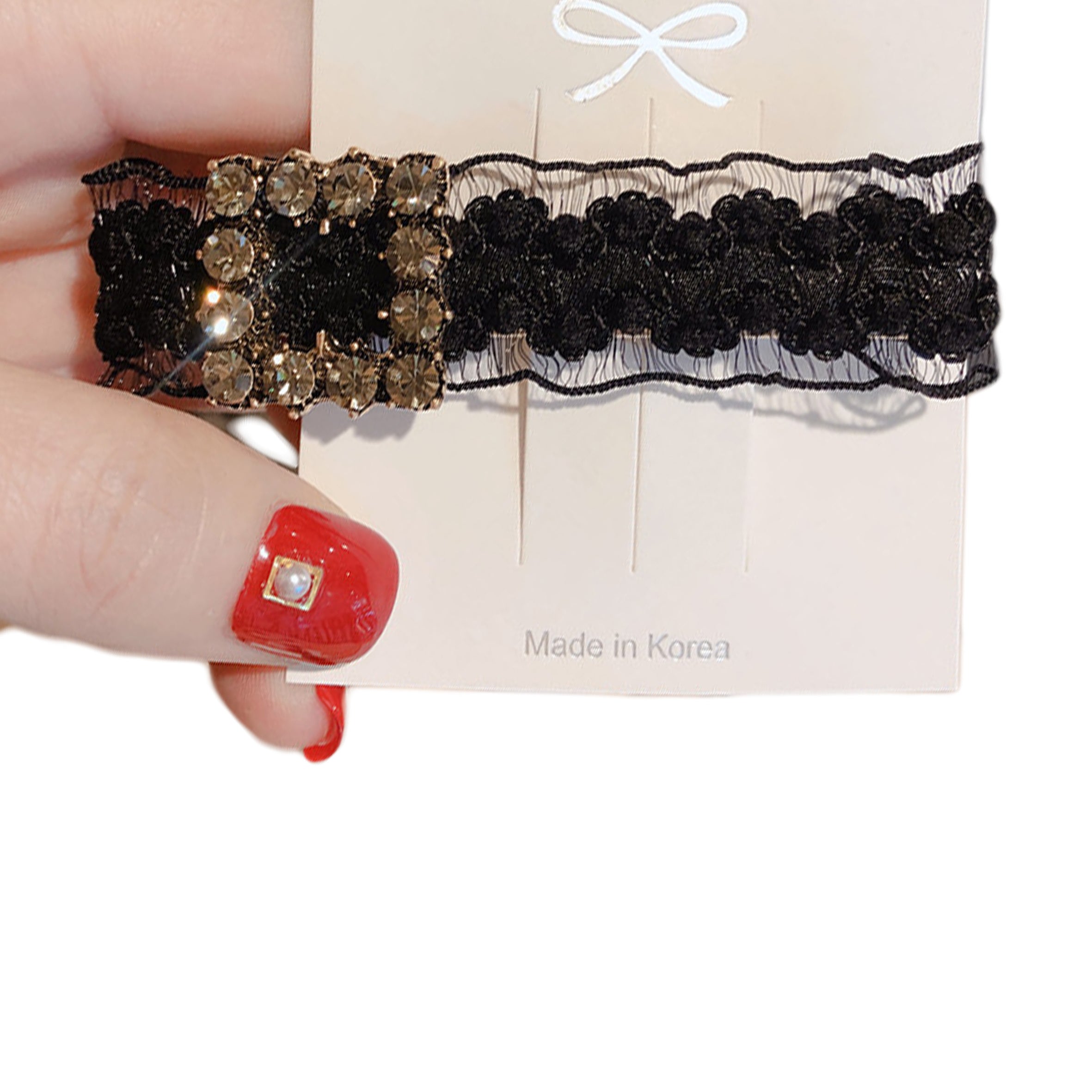 Lace Square Rhinestone Hair Clip L4510