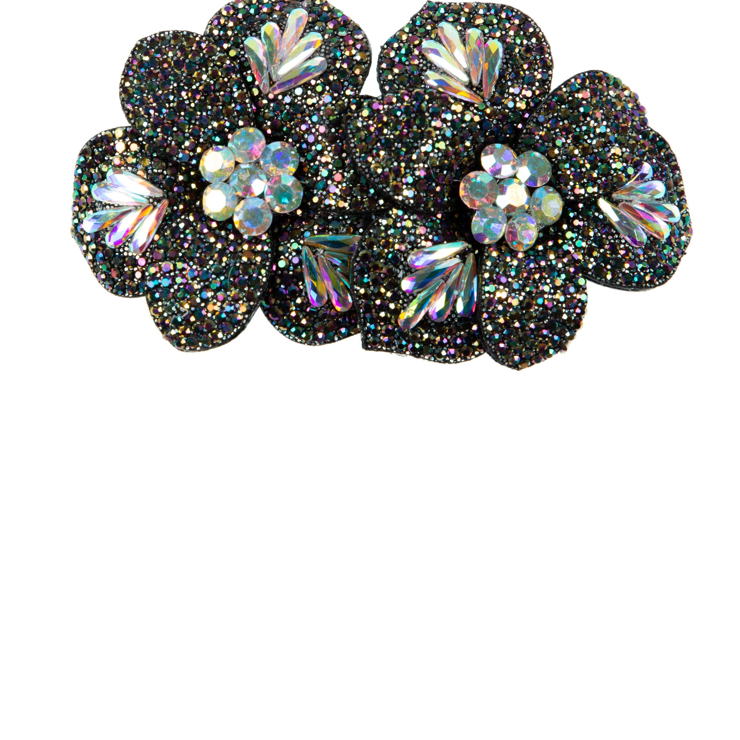 Boina para el pelo con diamantes de imitación y flores L4777