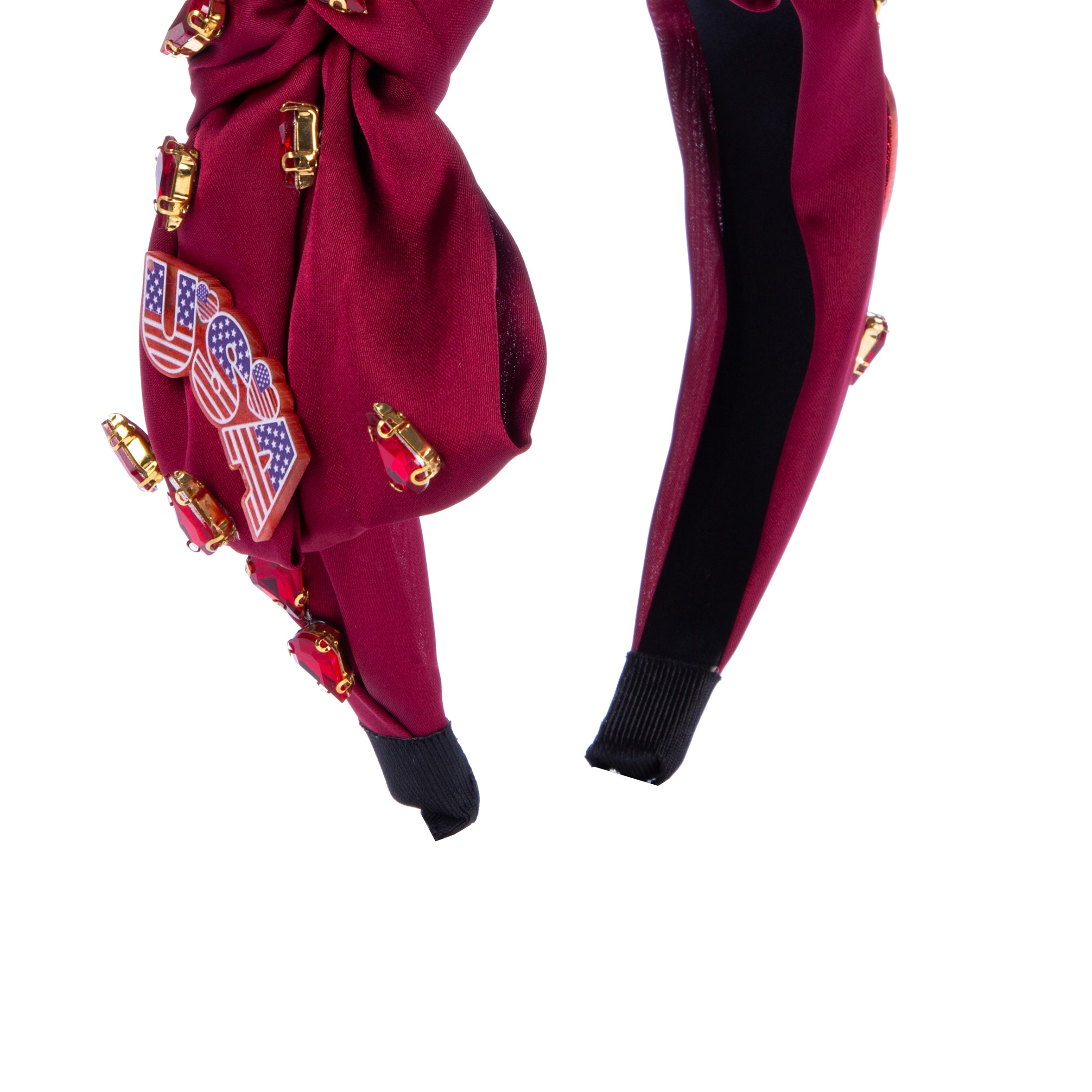 American Flag Rhinestone Fabric Headband L4886