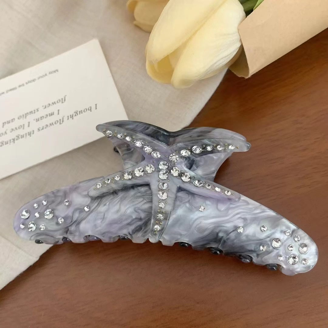 Starfish Crystal Acrylic Hair Clip L4994