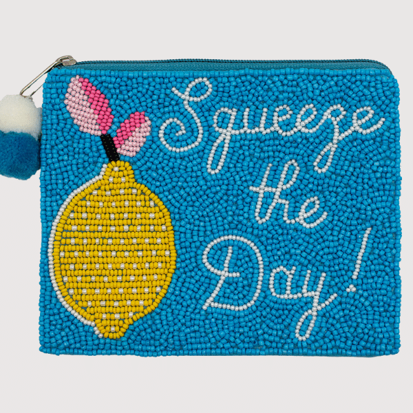 Squeeze the Day Artist Series Beaded Pouch LAC-JP-029