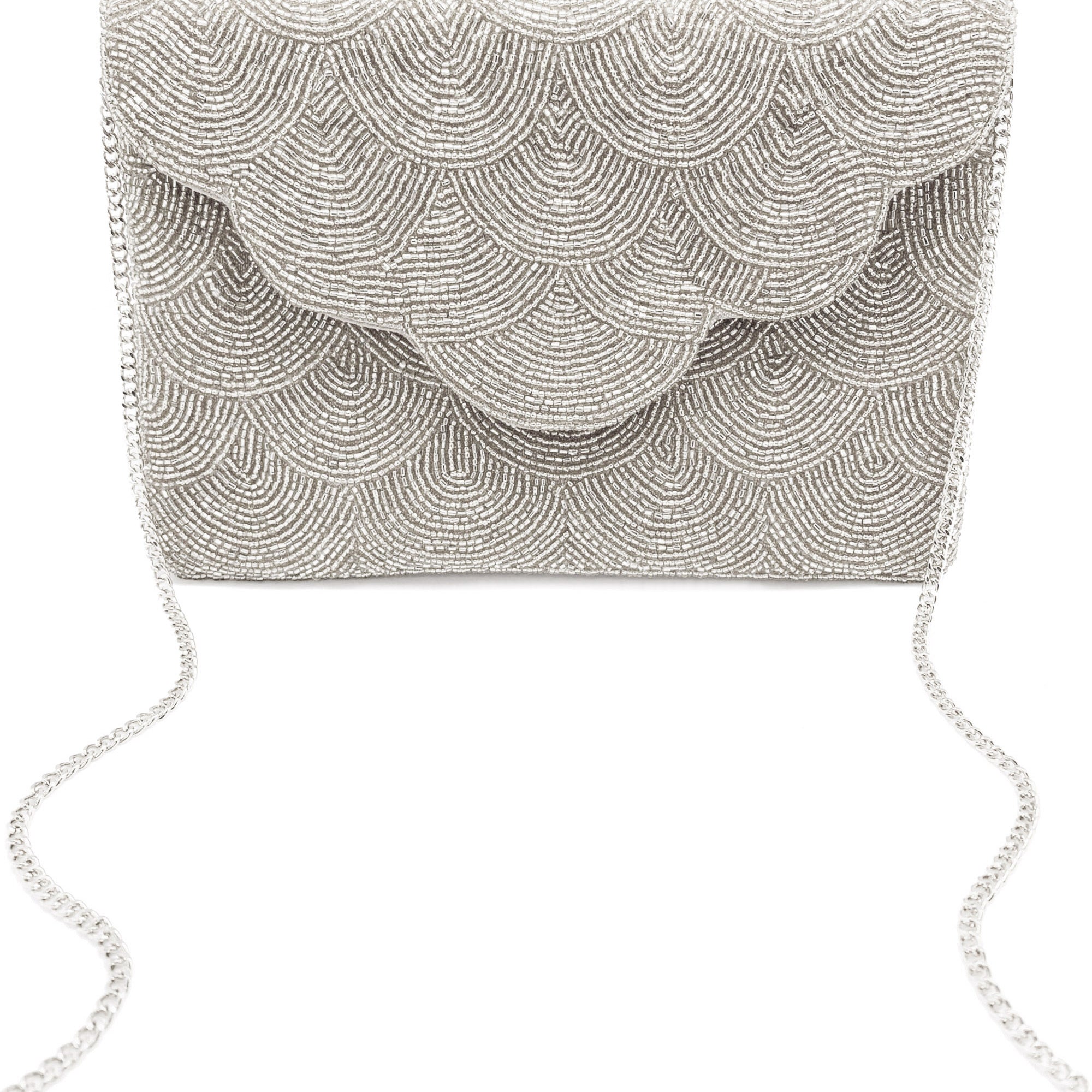 Scalloped Beaded Clutch LAC-SS-412
