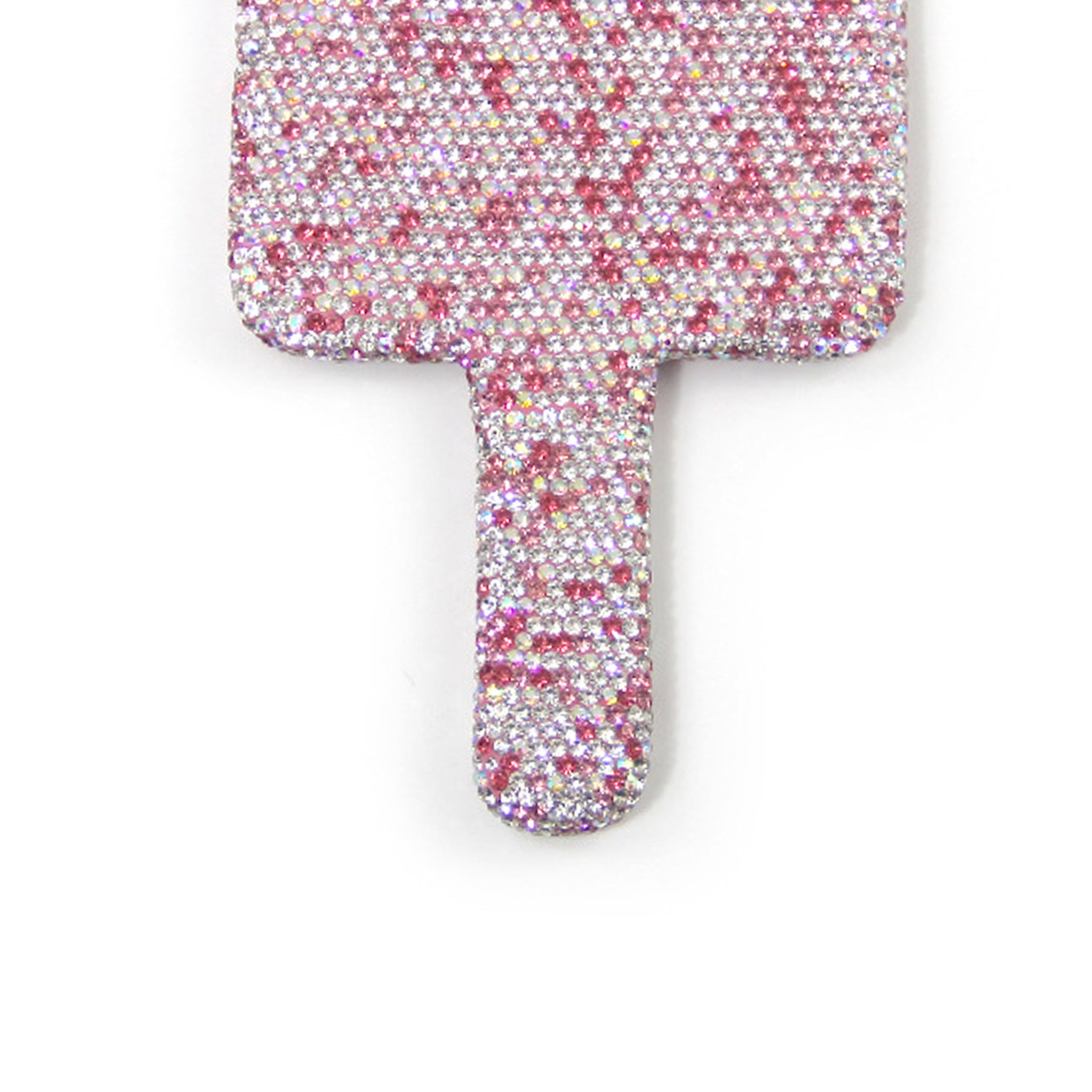 Espejo de mano cuadrado con diamantes de imitación M0430