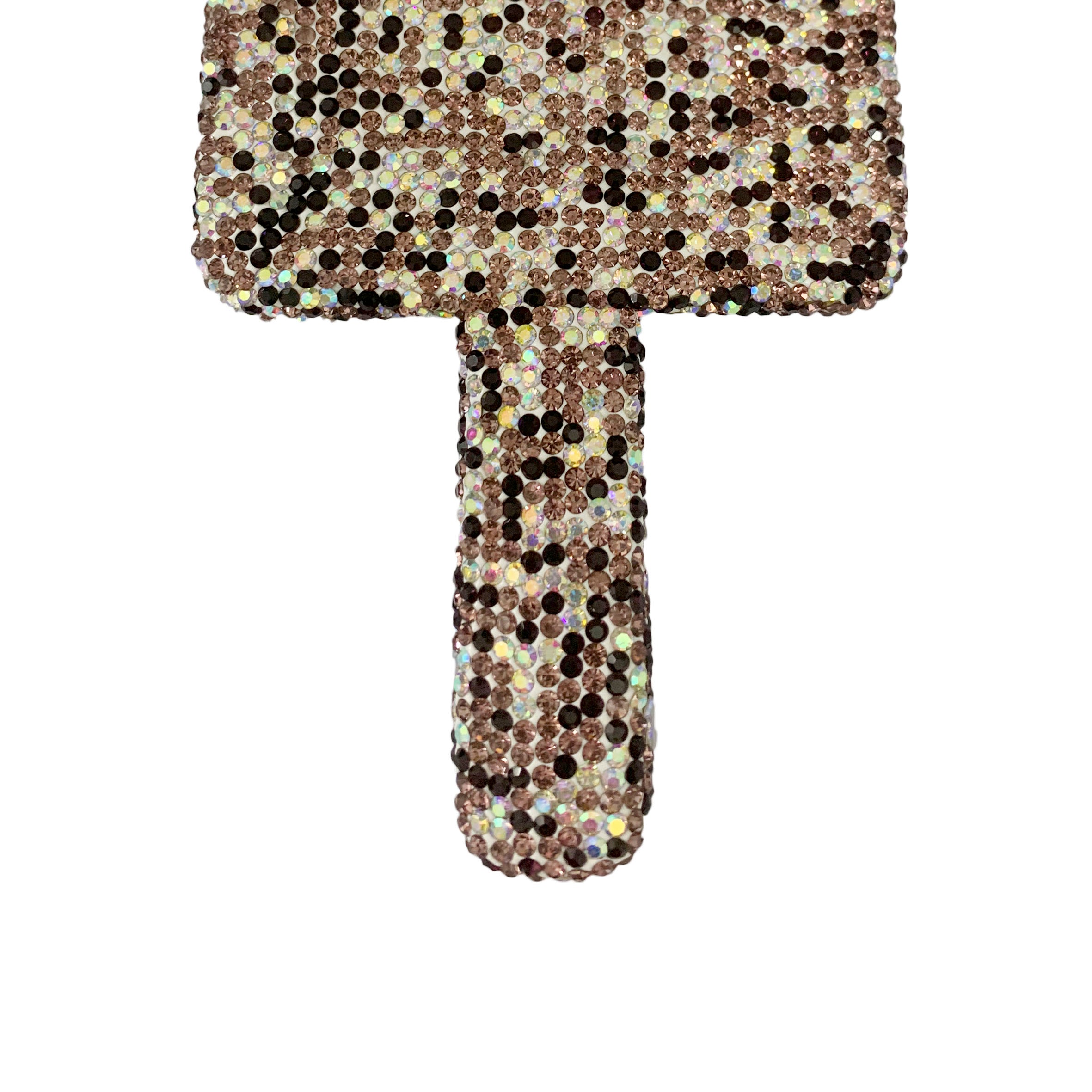 Espejo de mano cuadrado con diamantes de imitación M0430