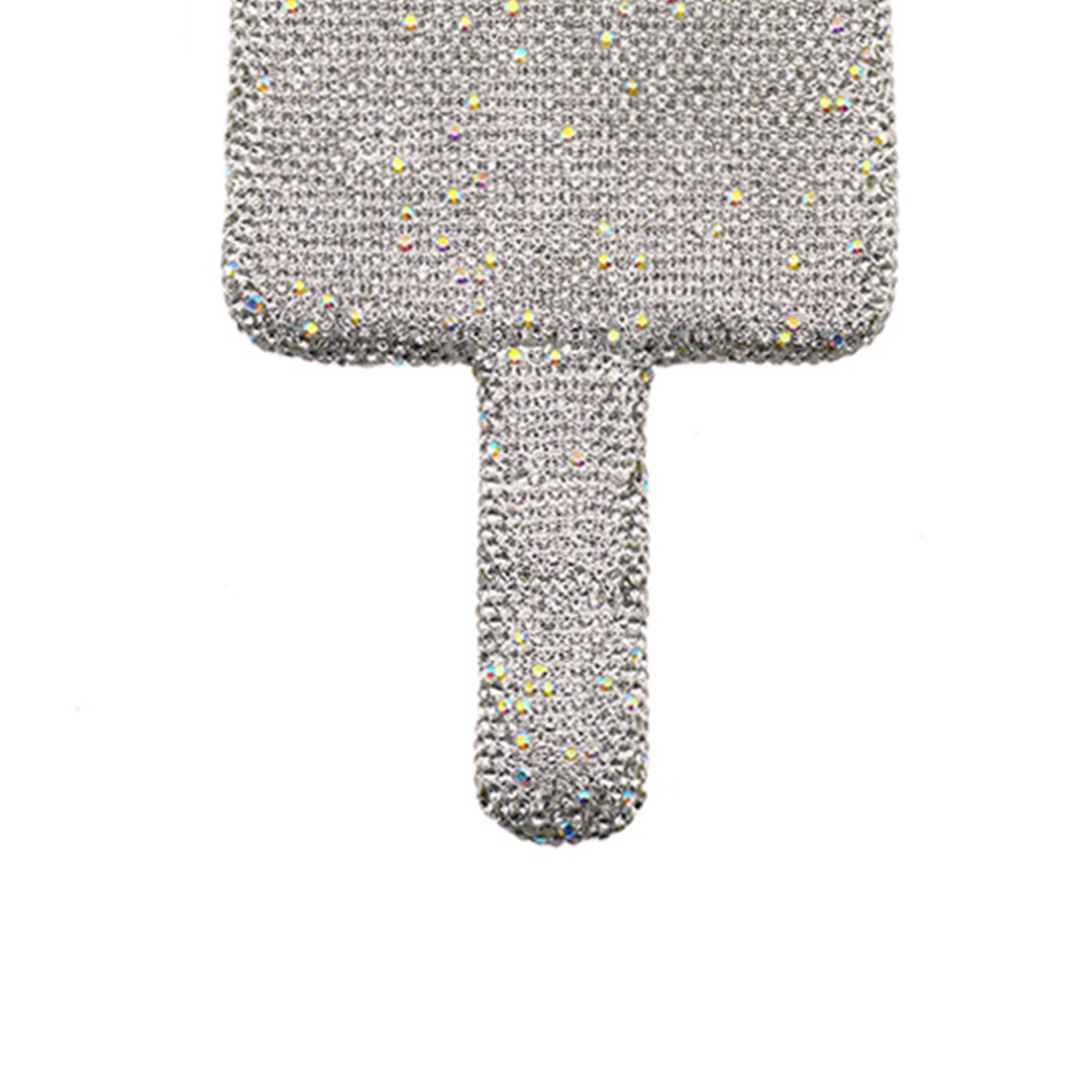 Espejo de mano cuadrado con diamantes de imitación M0430