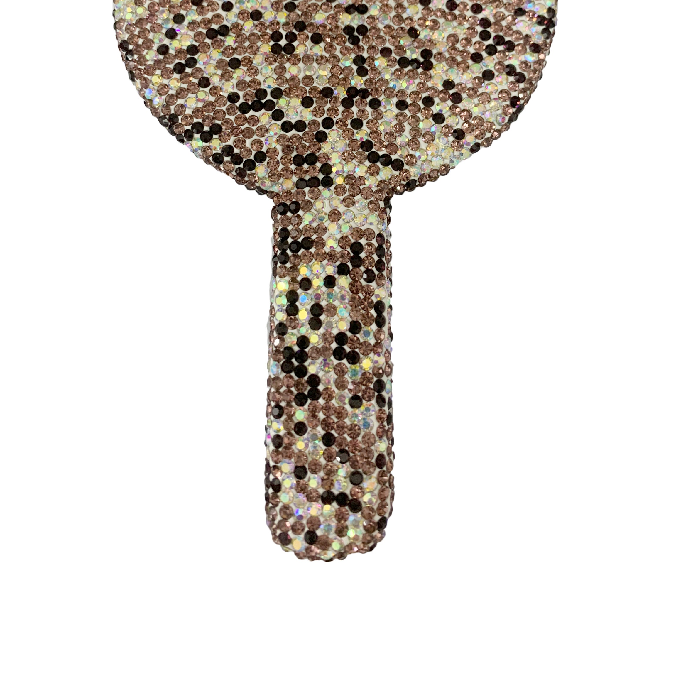 Espejo de mano con diamantes de imitación en forma de círculo M0436