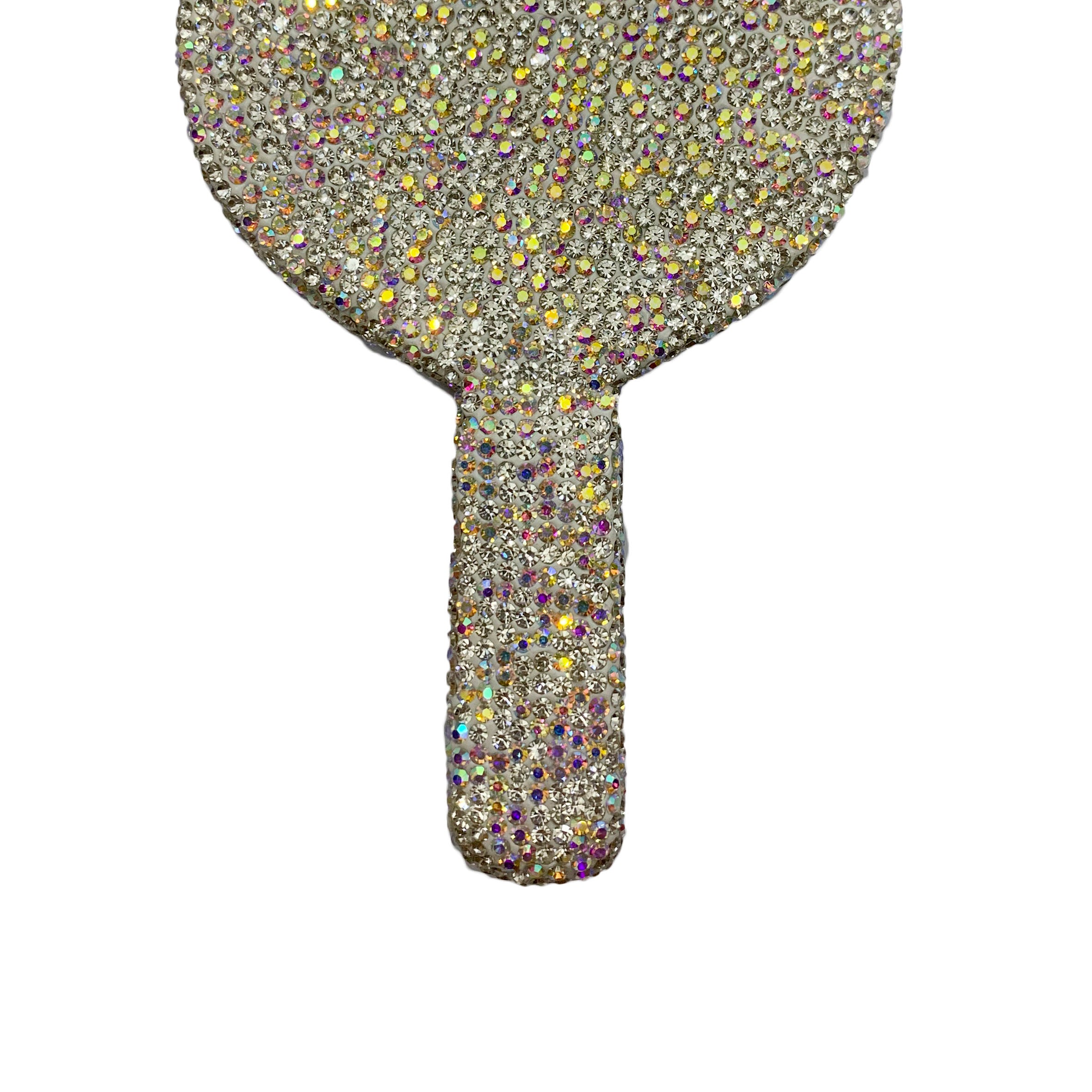 Espejo de mano con diamantes de imitación en forma de círculo M0436