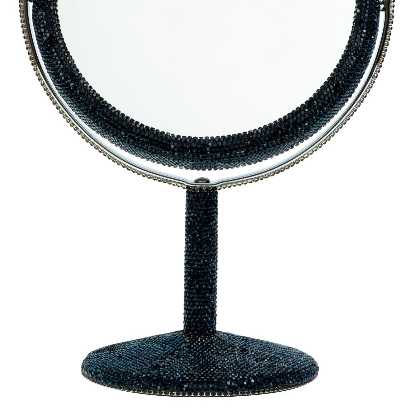 Espejo portátil de escritorio hecho a mano con diamantes de imitación M0445