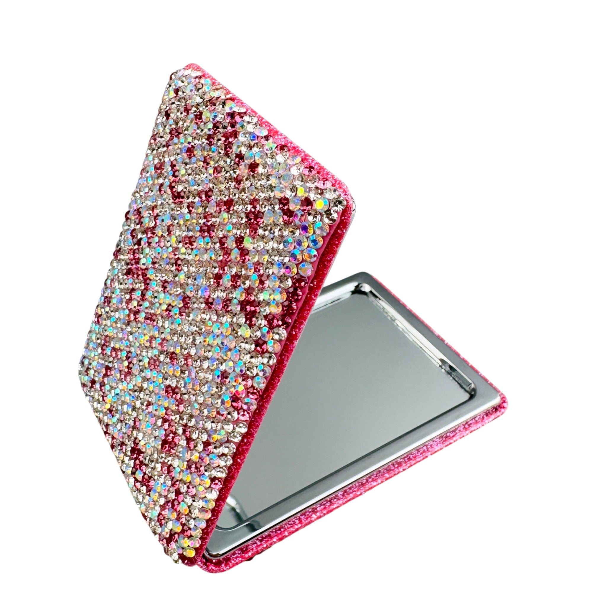 Ceramic Rhinestone Folding Makeup Mirror M0453